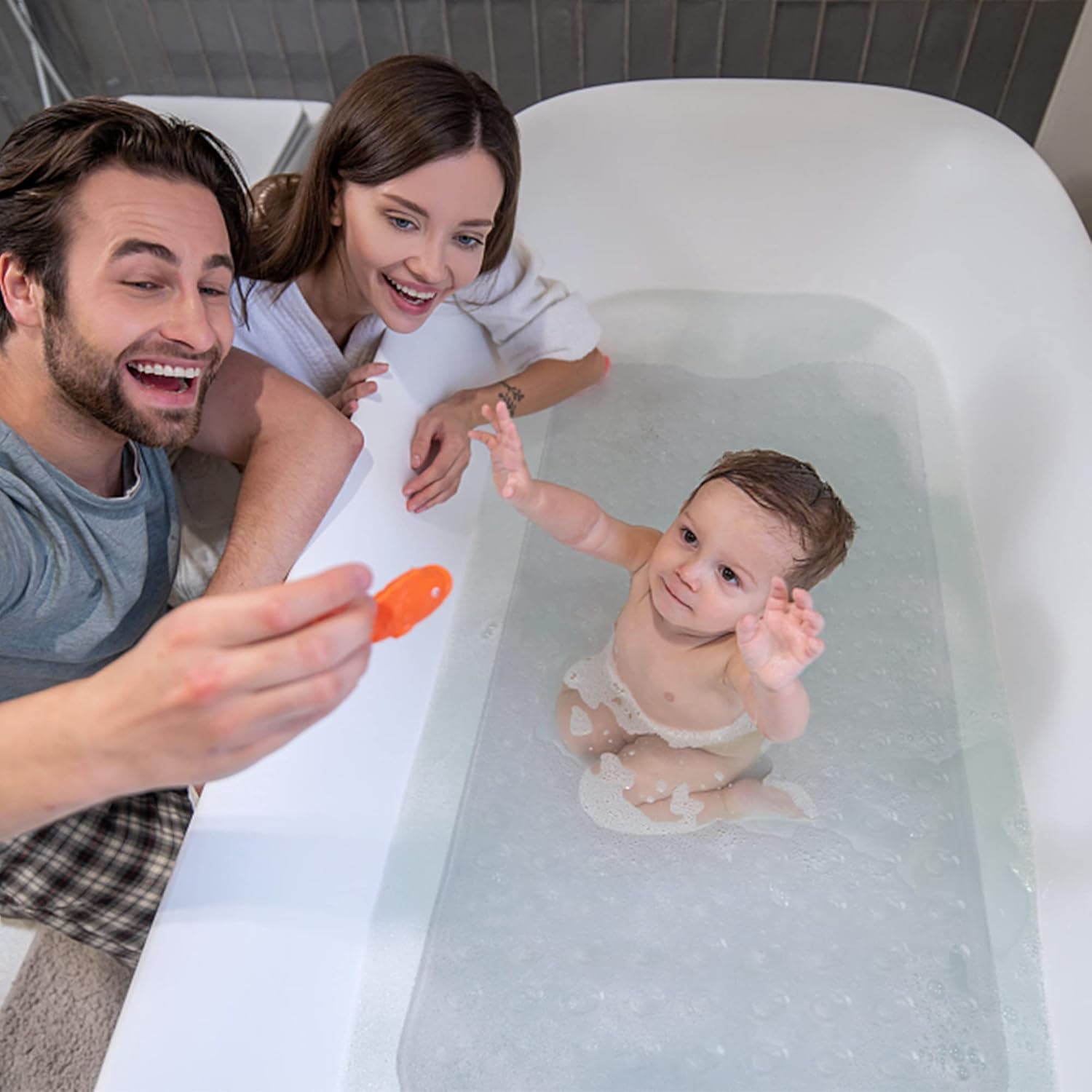 ROSMARUS Non-Slip Extra Long Shower Mat 16 x 39
