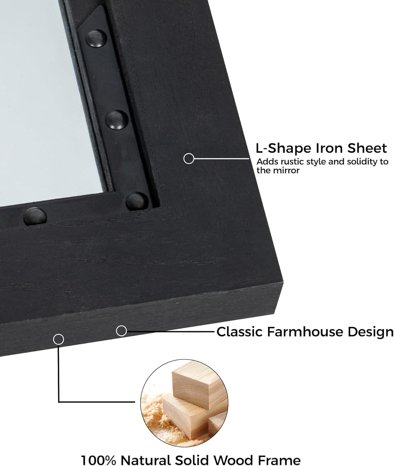 FLYJOE 16x24 Inch Farmhouse Medicine Cabinet Mirror with Storage 1