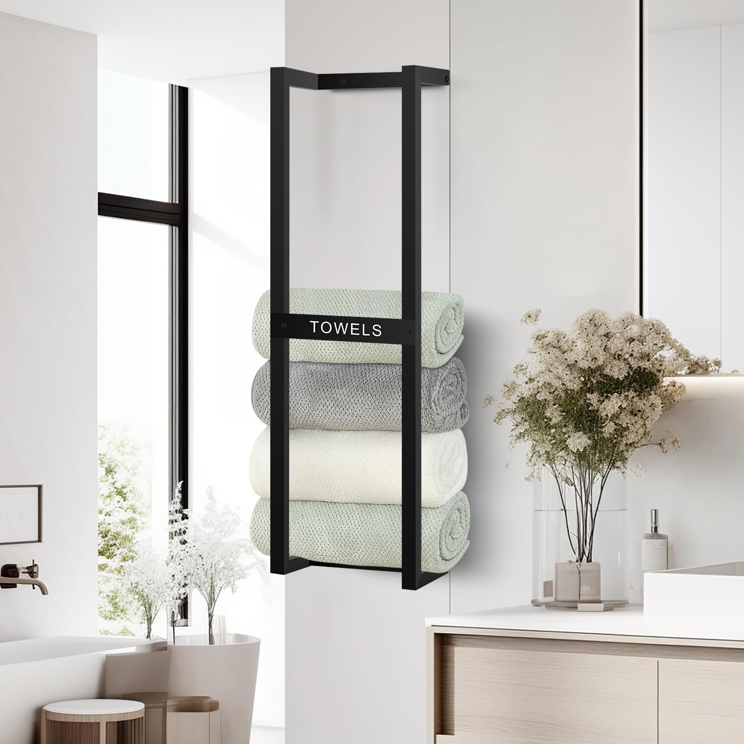 32 Inch Wall Mounted Towel Rack for Small Bathrooms