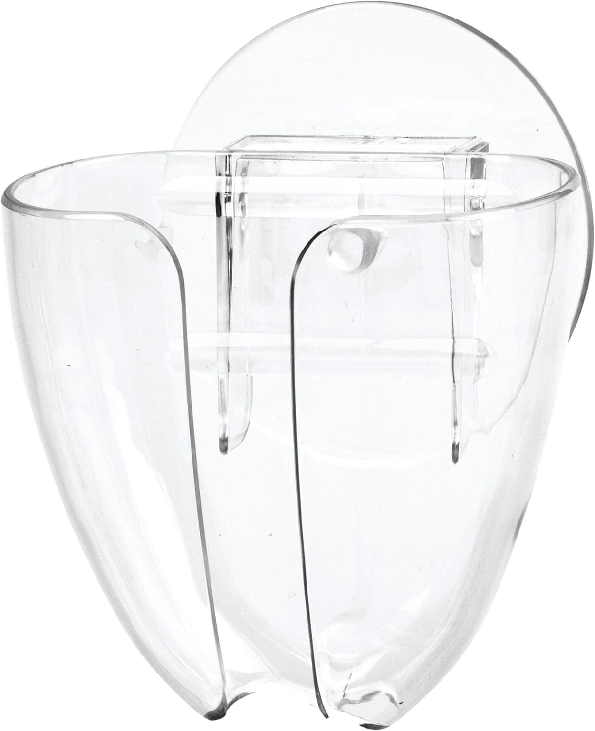 InterDesign Clear Suction Cup Soap Holder for Kitchen and Bath