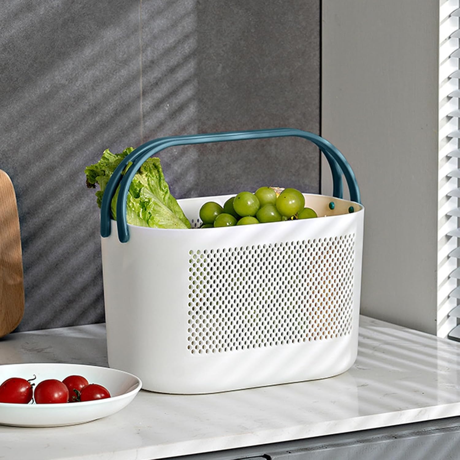 Portable Shower Caddy with Handle and Drainage Holes