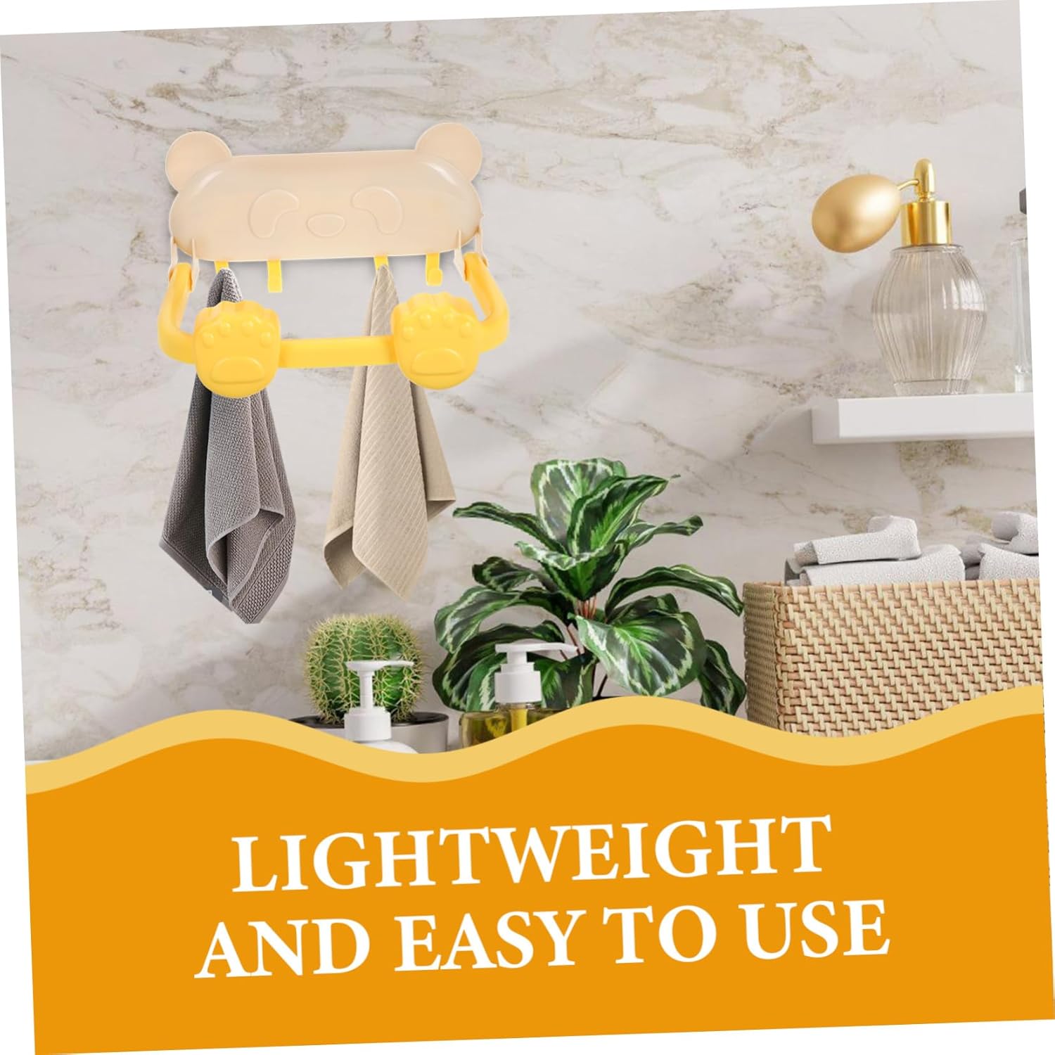 PHENOFICE Foldable Bathroom Organizer Wall Hook 1