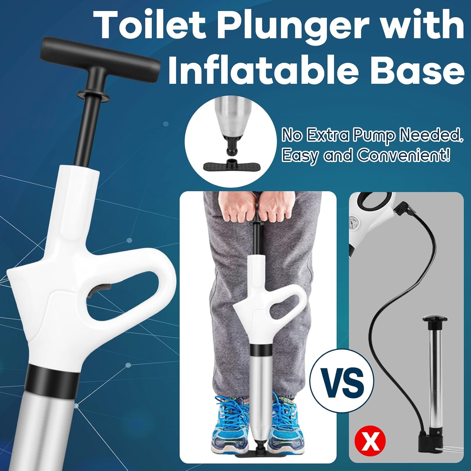 Tanzfrosch High Pressure Toilet Air Plunger Blaster