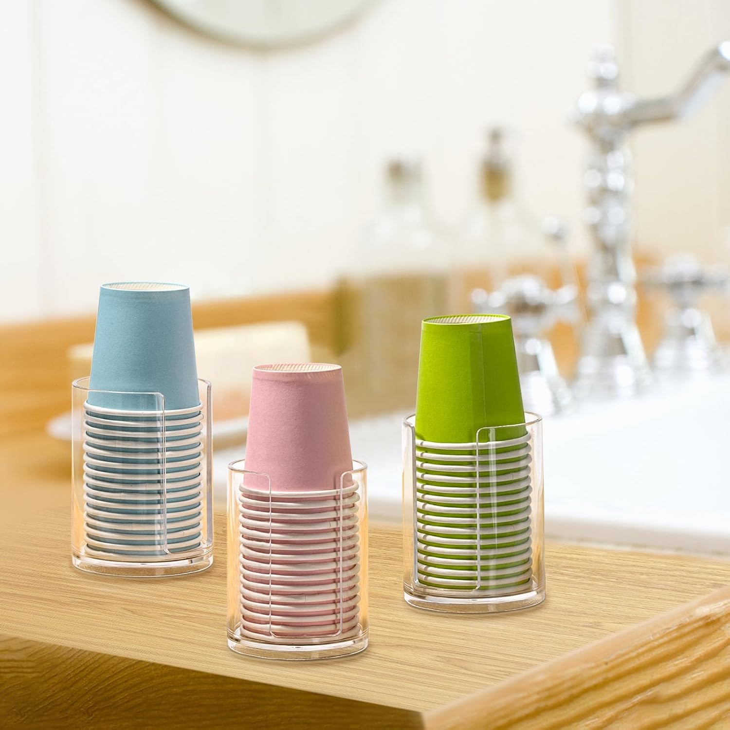 Tbestmax 3 Pack Bathroom Cup Dispenser