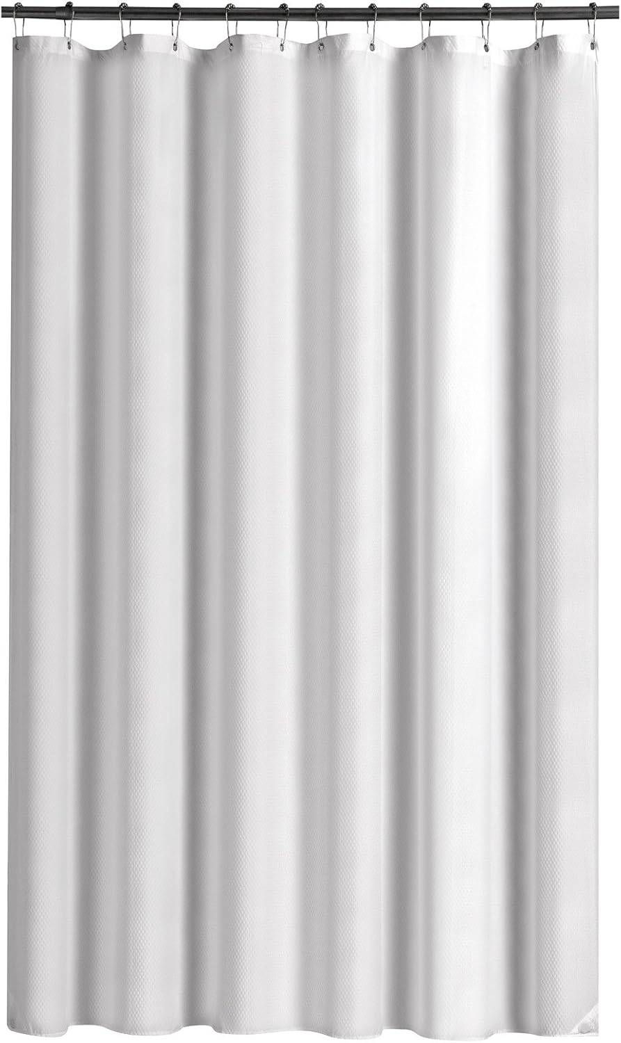 Home Queen Waffle Weave Shower Curtain Liner - White 72x72 Inches