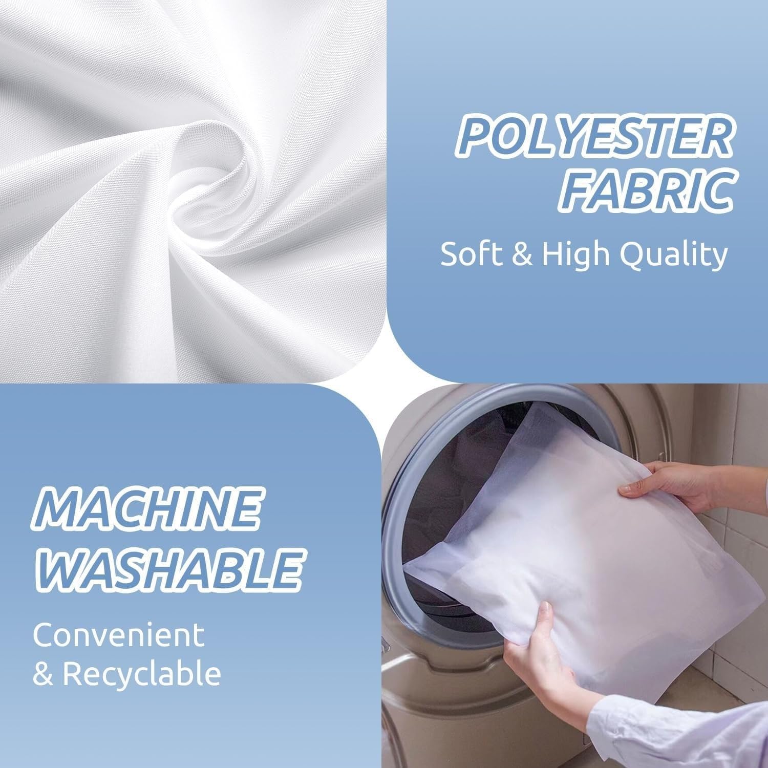 Fabric Shower Curtain Liner - 60 x 72 White