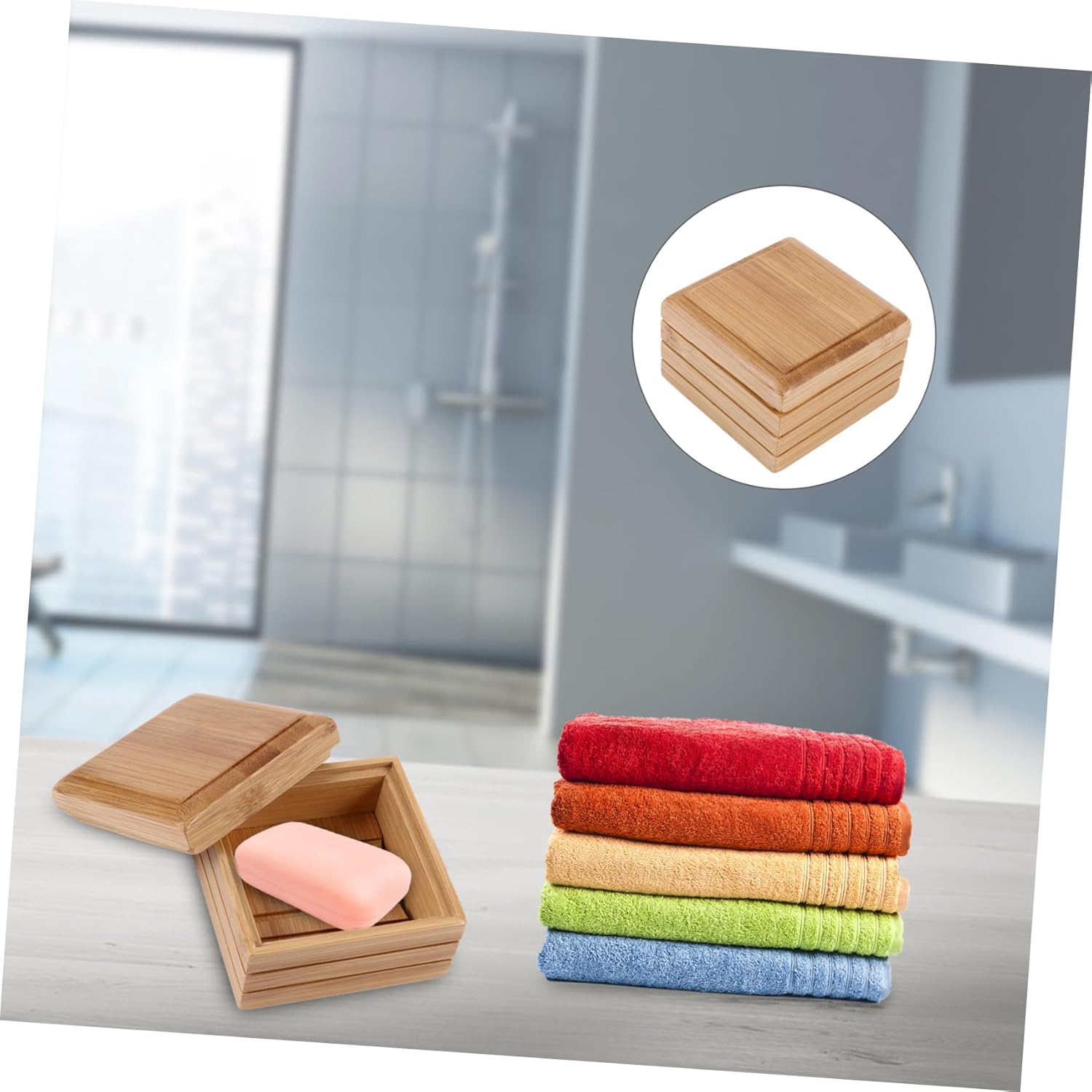Amosfun Rustic Soap Dish with Drainage