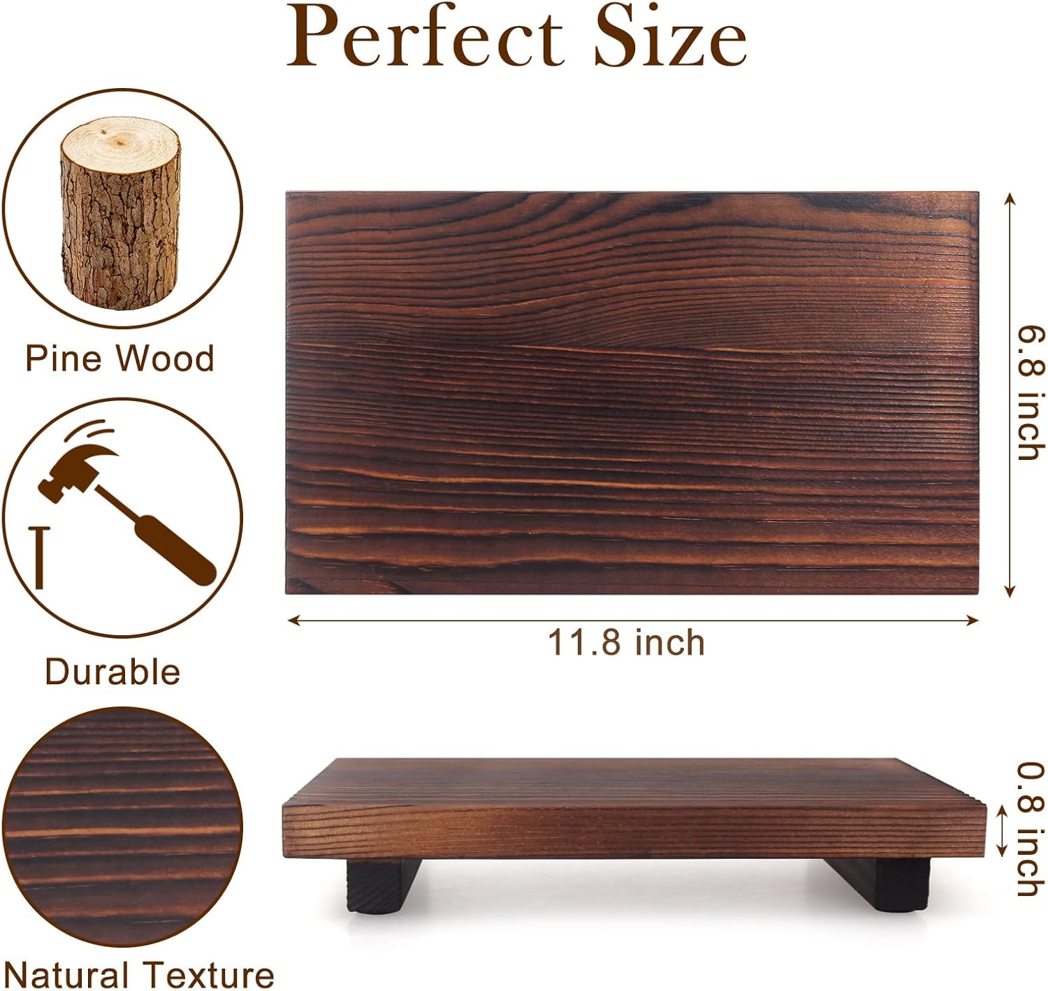 Ayiaren Farmhouse Soap Tray Wood Pedestal Stand