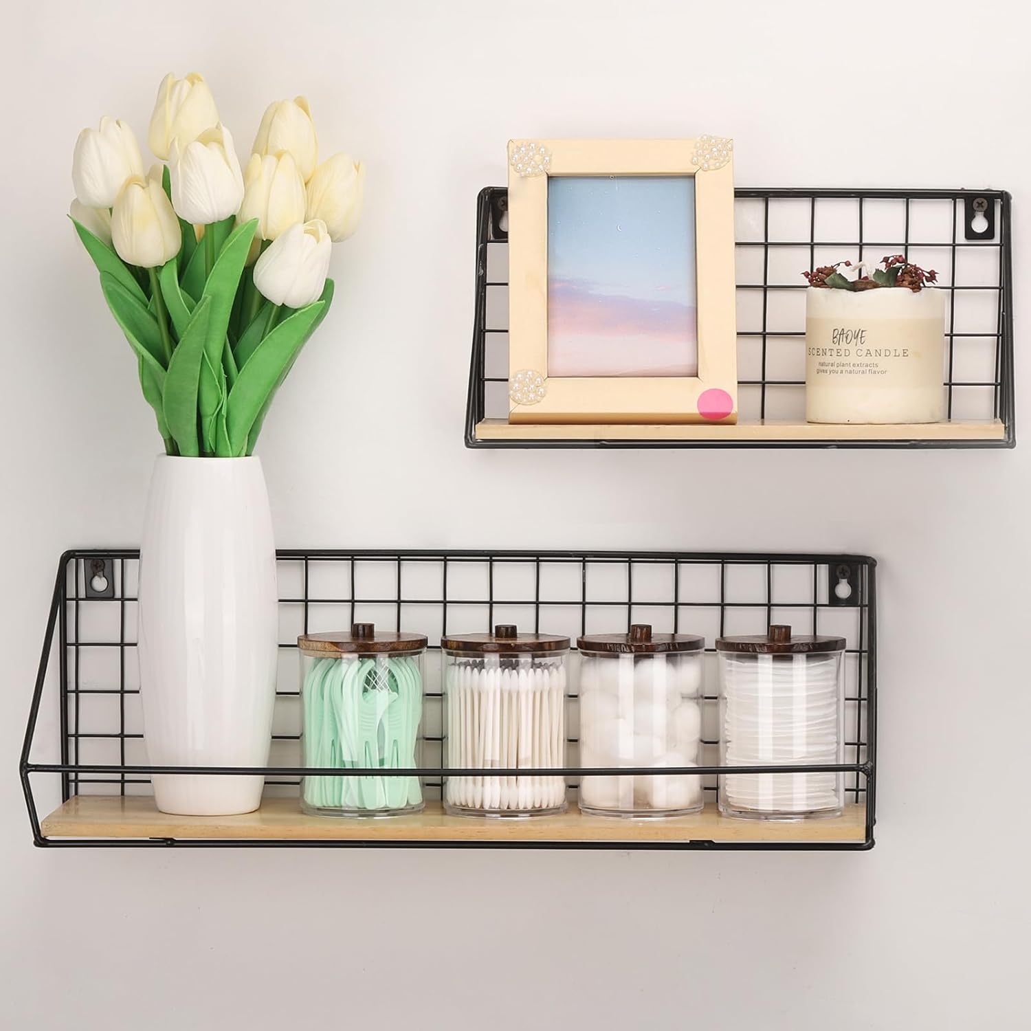 Tbestmax 4 Pack Qtip Holder Bathroom Set