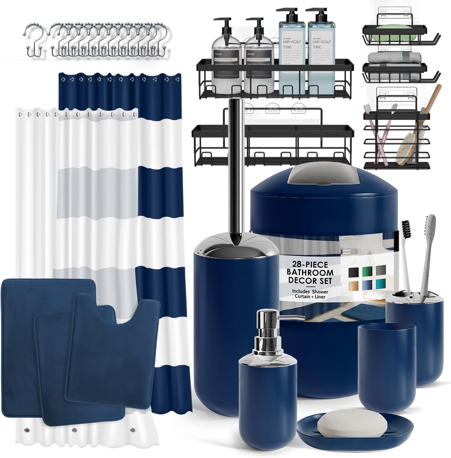 Clara Clark 28PC Bathroom Accessory Set