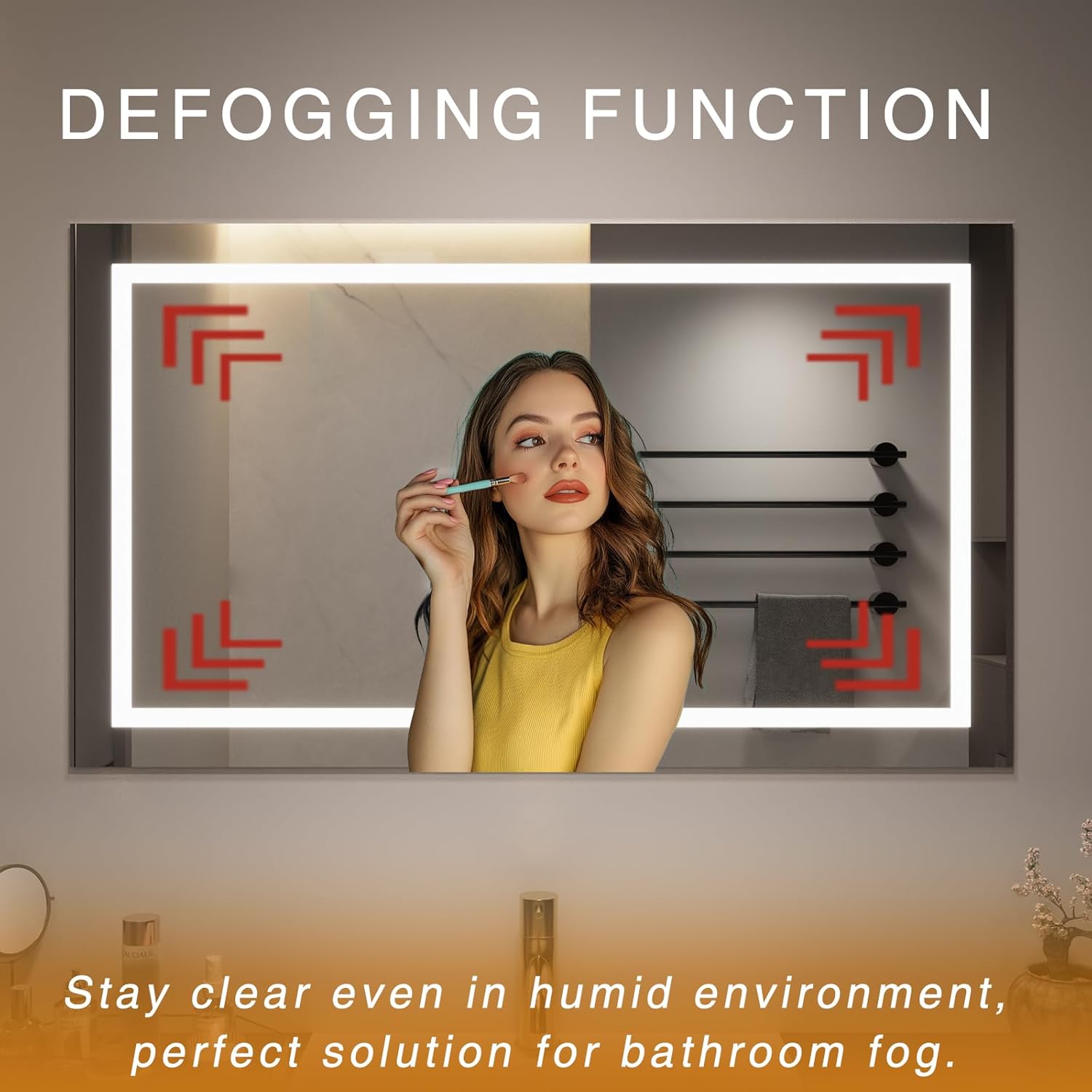 Yidabath LED Mirror with Front Light 24x32 Inch