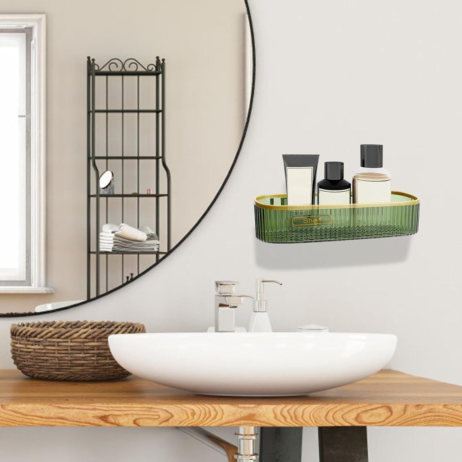 Space-Saving Triangle Corner Shelf For Bathroom
