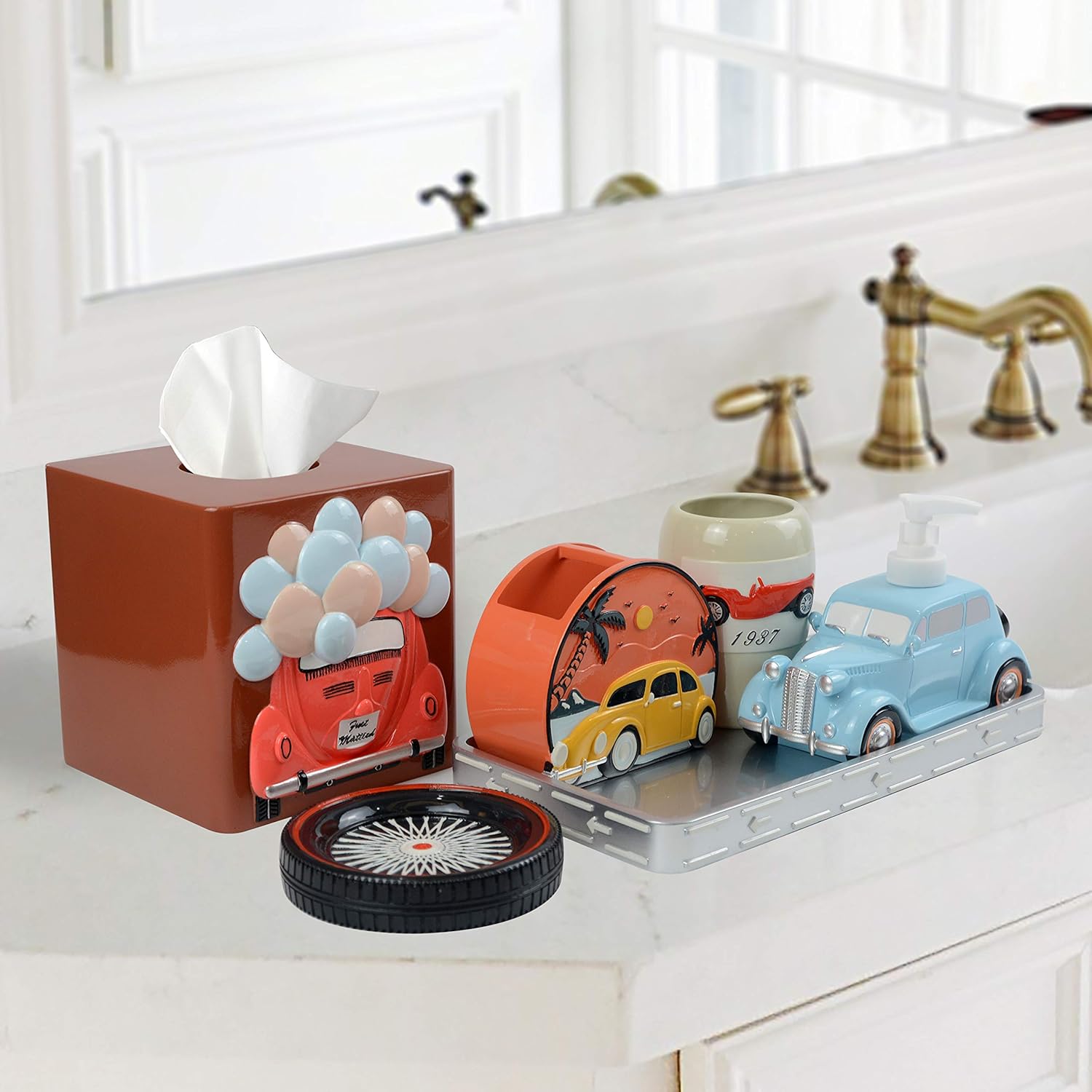 Decozen Kids Bathroom Accessory Set of 6