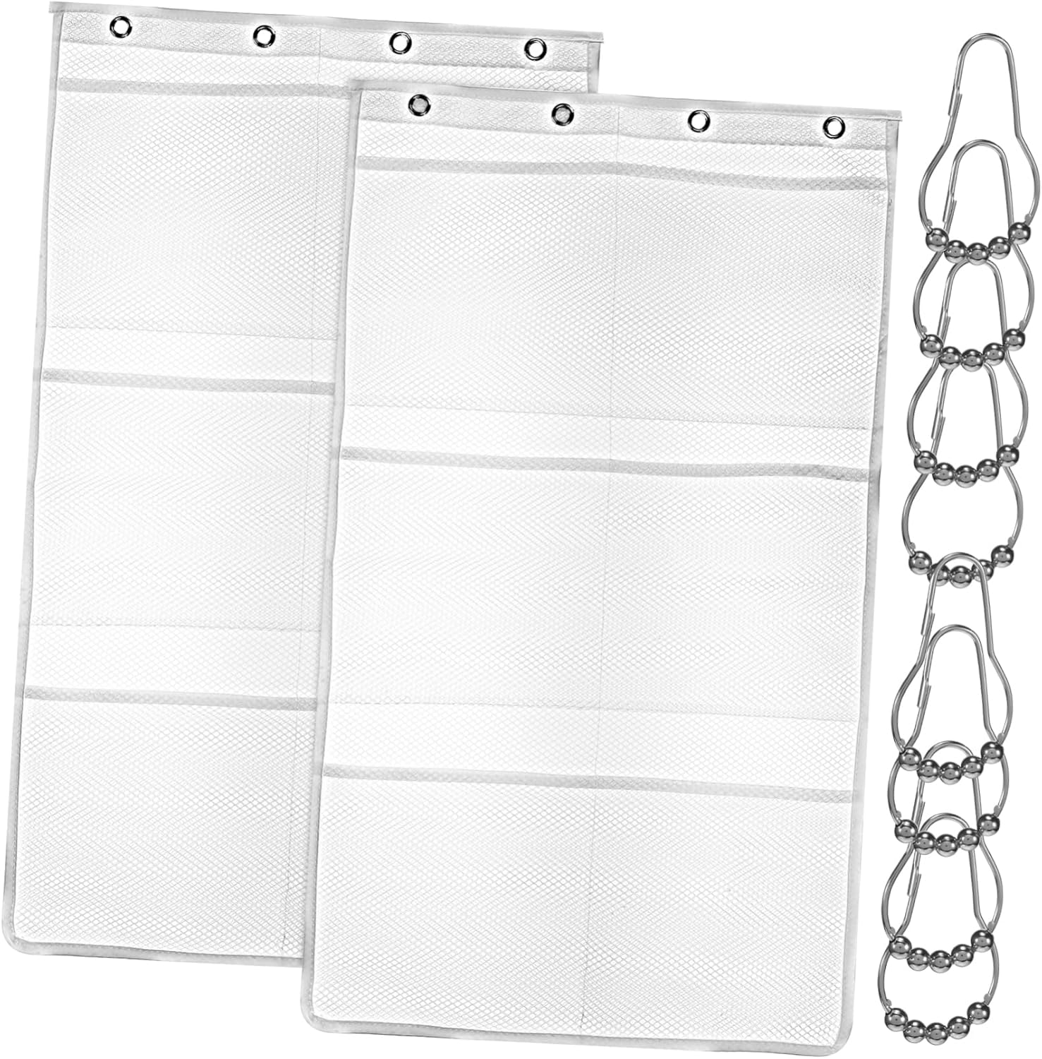 Holibanna 2pcs Mesh Shower Organizer Hanging Hooks 1