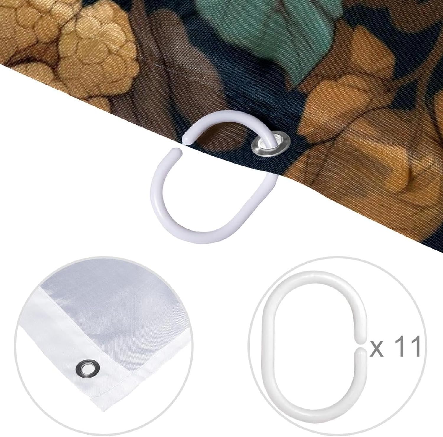 VAPOKF Cute Squirrel Shower Curtain with 12 Hooks 60x72 Inches