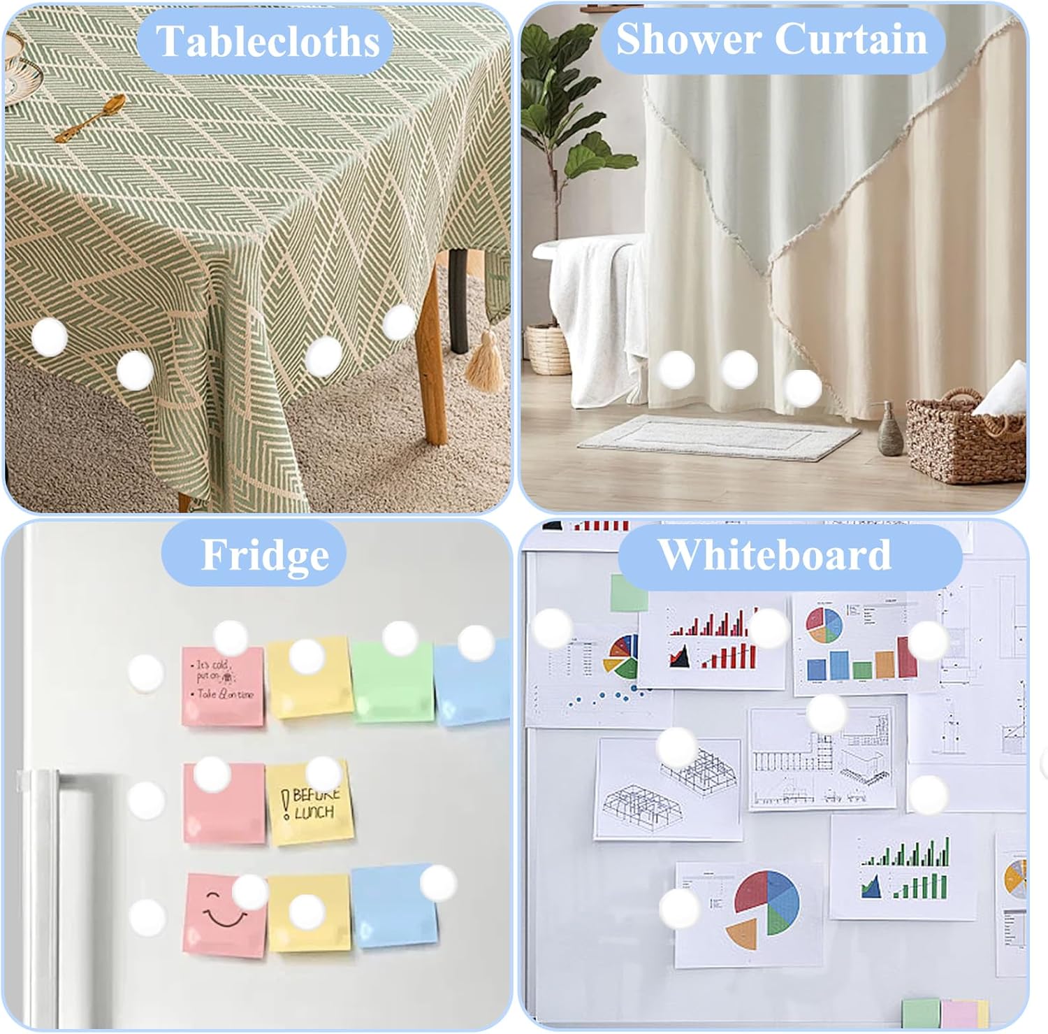 12 Pack Magnetic Curtain Weights for Shower Curtains