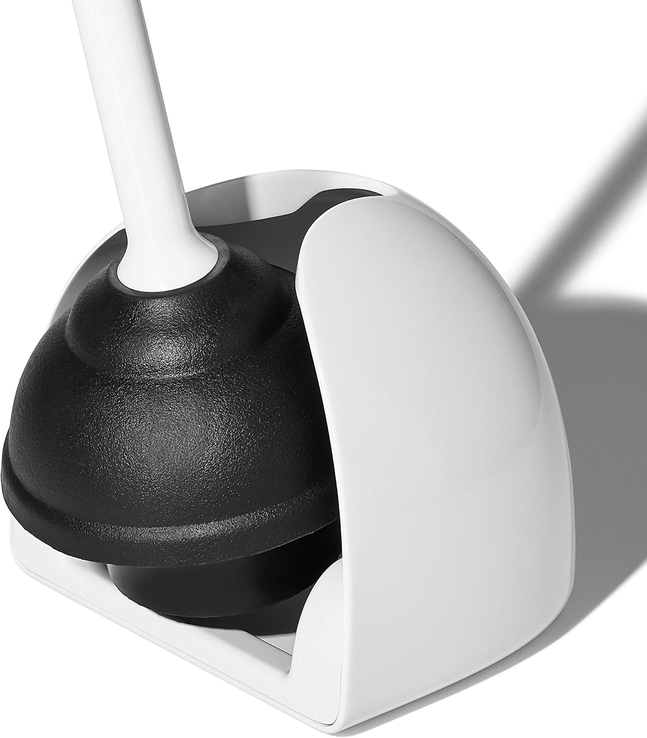 OXO Good Grips Toilet Plunger with Cover White 1