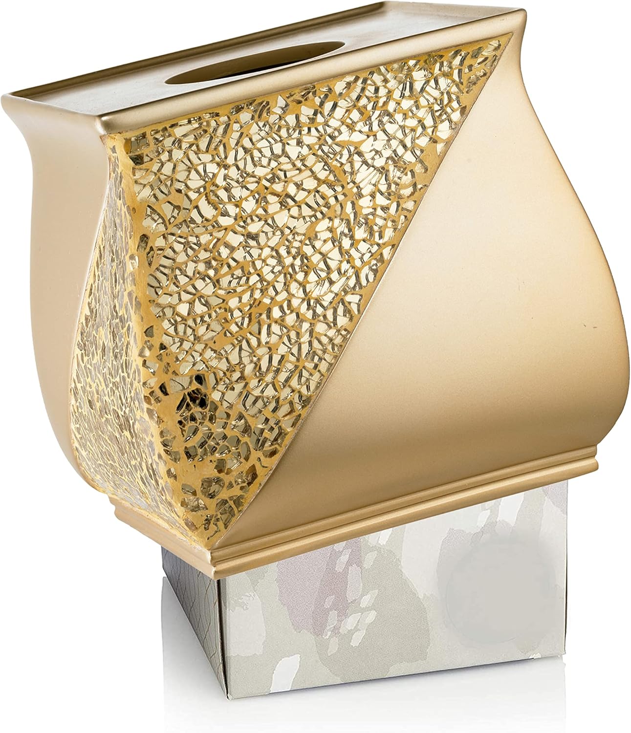 Zahari Home Sinatra Tissue Box Holder Champagne