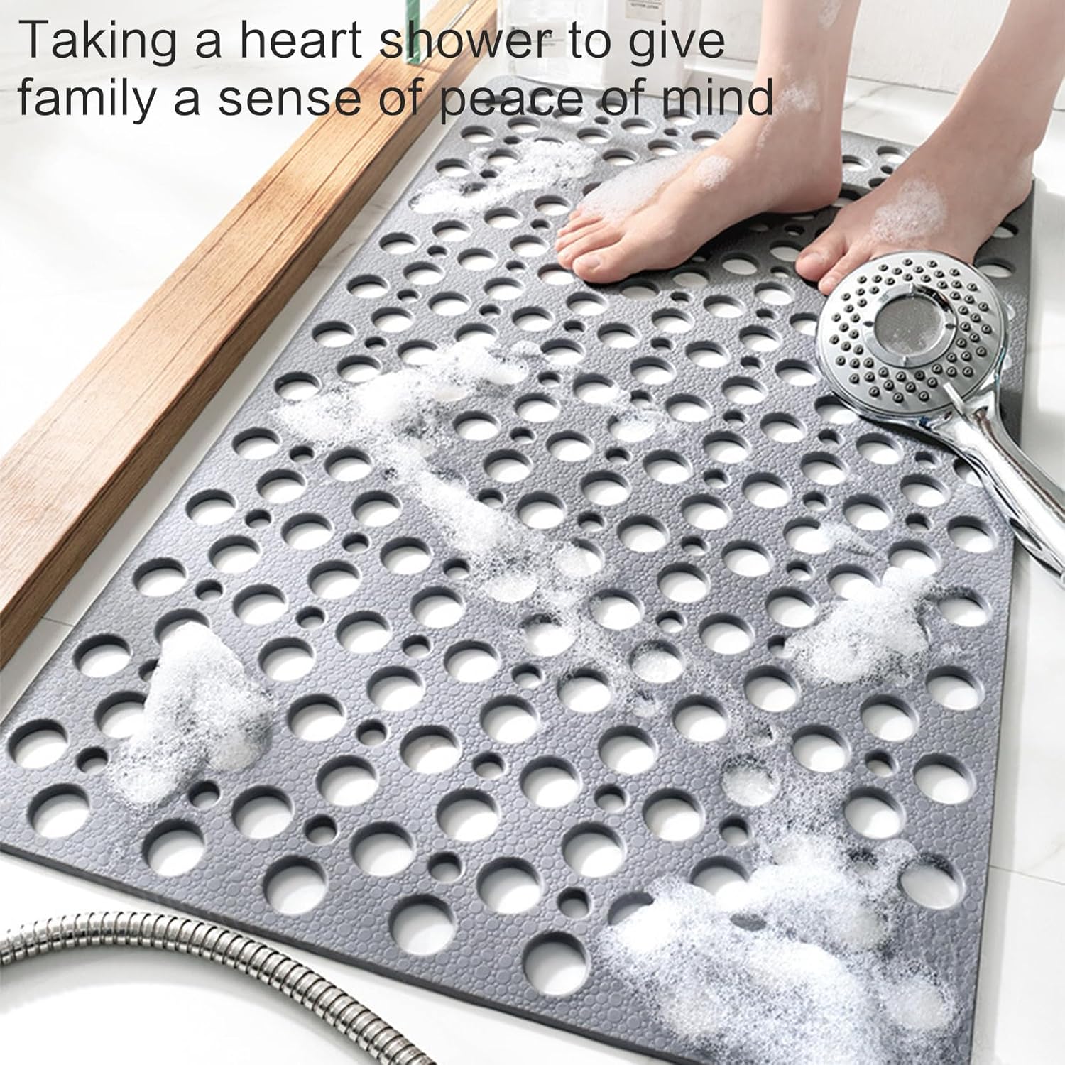 WEISUYUUS TPE Suction Cup Bath Mat