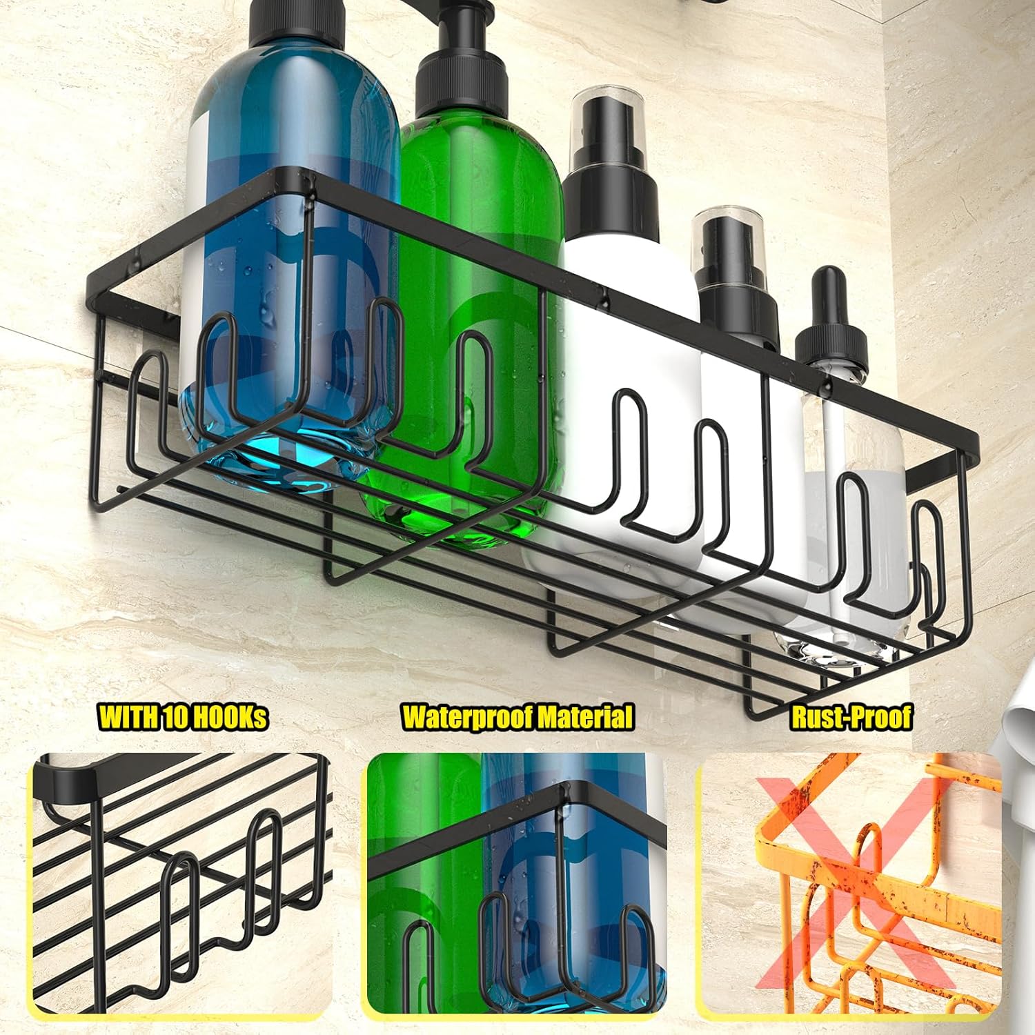 Smatorga 7 Pack Shower Caddy Organizer Set