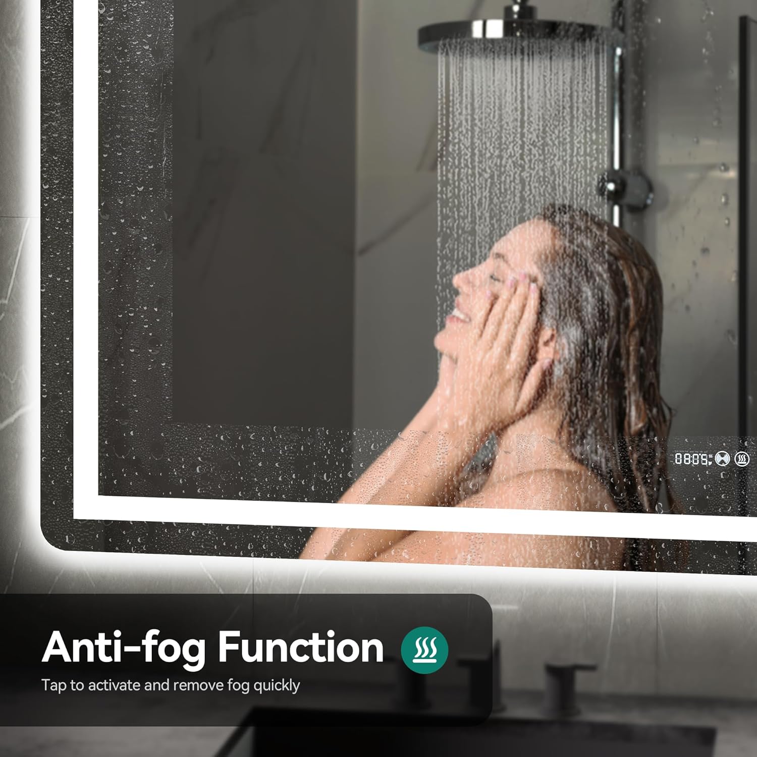 YITAHOME LED Bathroom Mirror with Anti-Fog and 10X Magnifying Glass