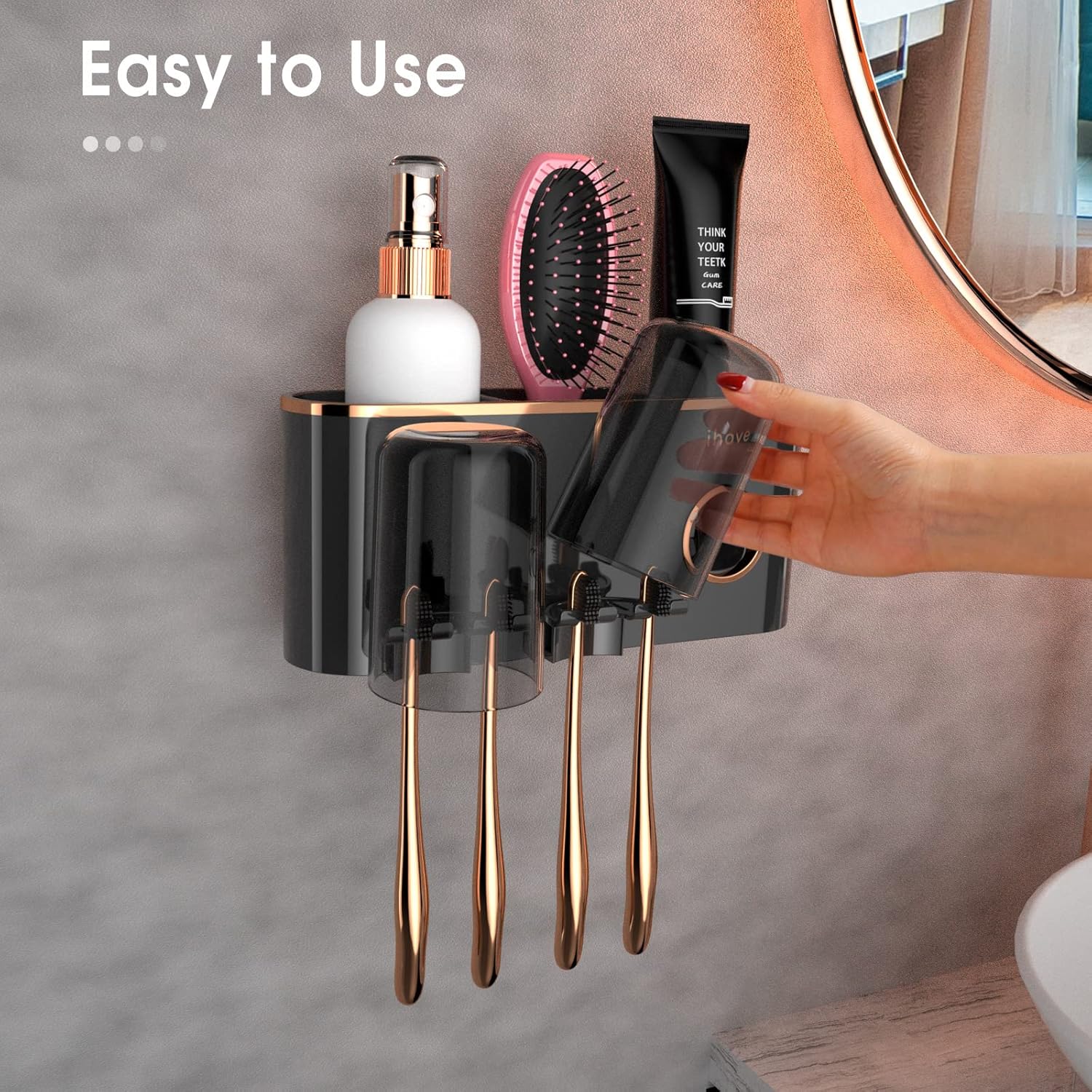 iHave Smart Toothbrush Holder with Dispenser