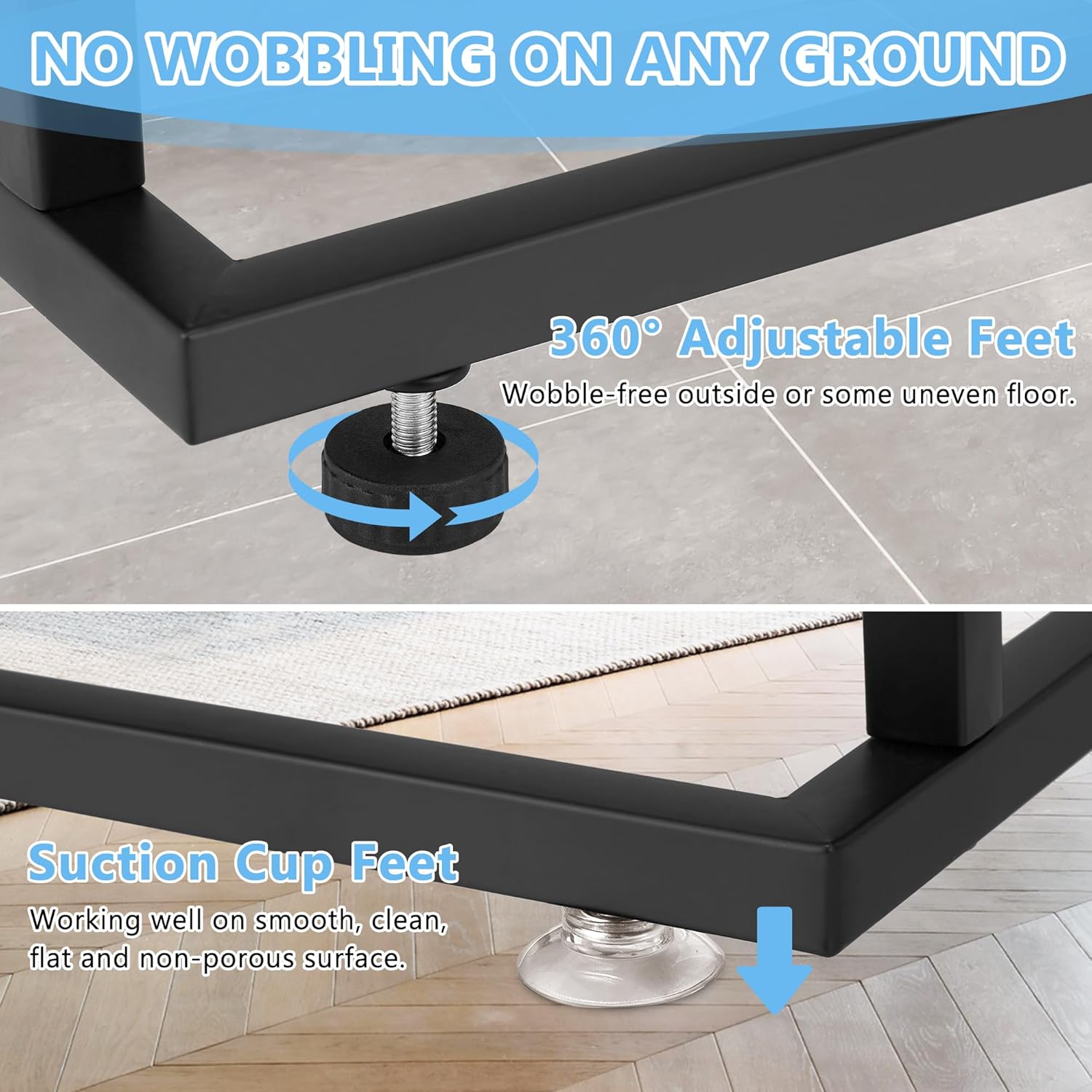 ALHAKIN 2 Tier Standing Towel Rack Black