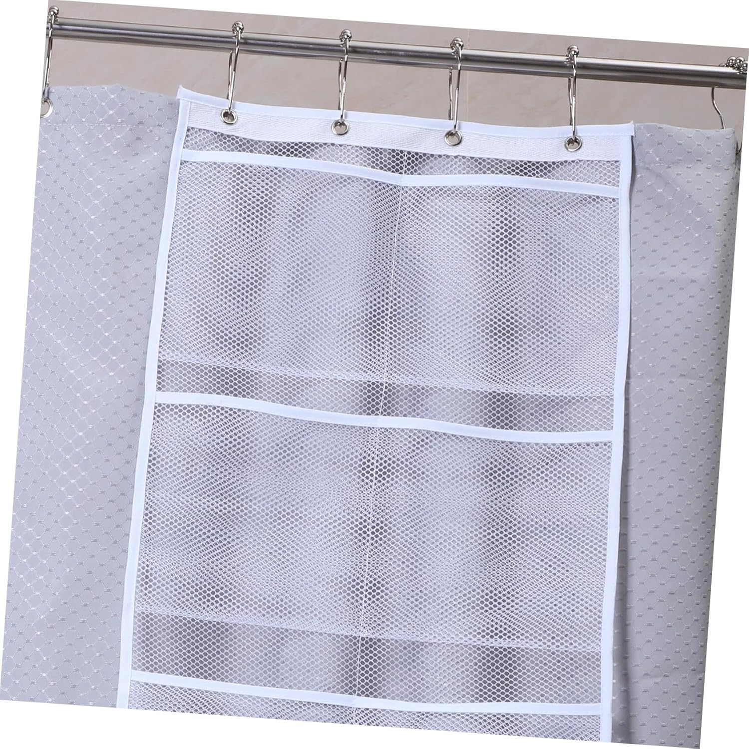 Holibanna 2pcs Mesh Shower Organizer Hanging Hooks 1