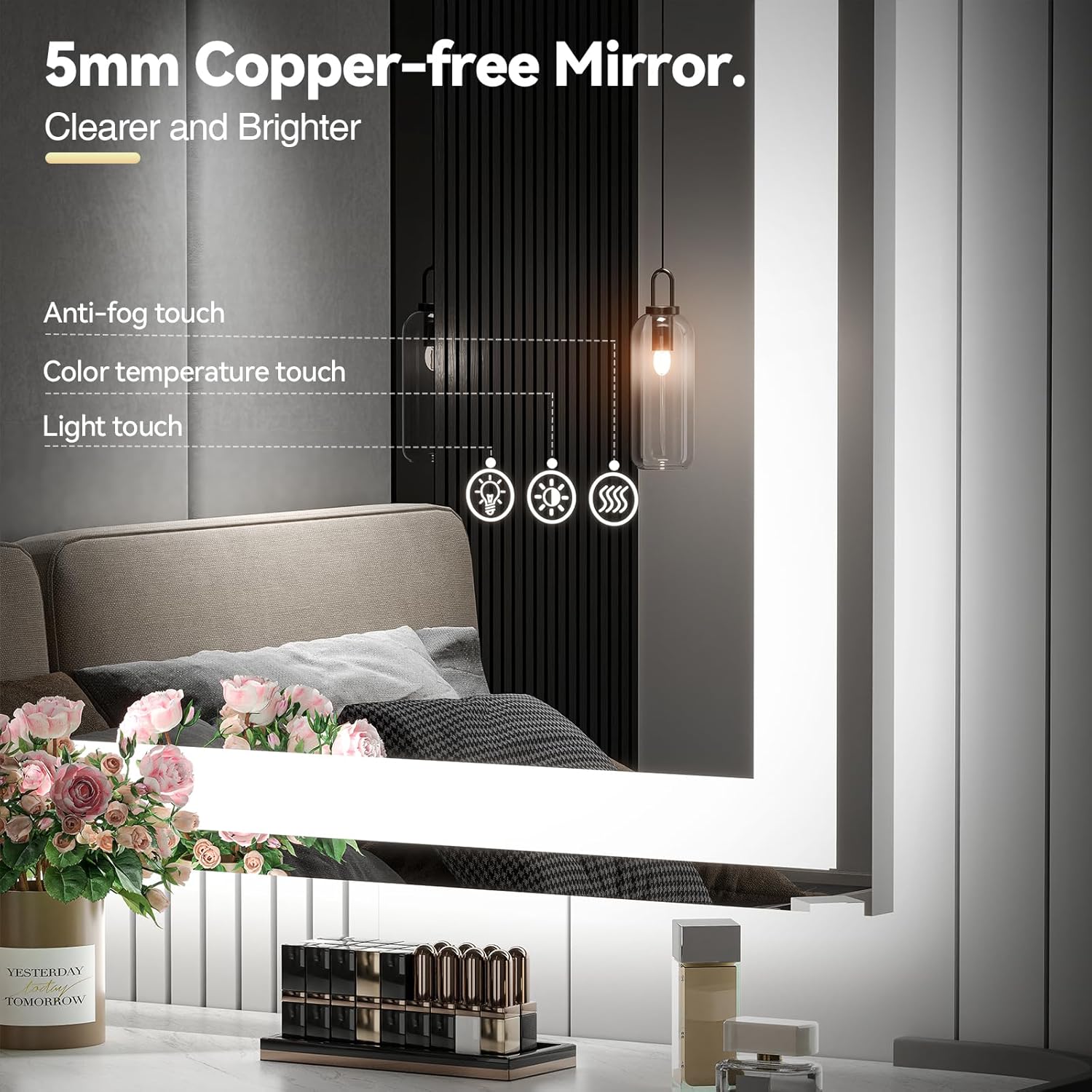 Brightify LED Bathroom Mirror 28x36 Dual Lighting