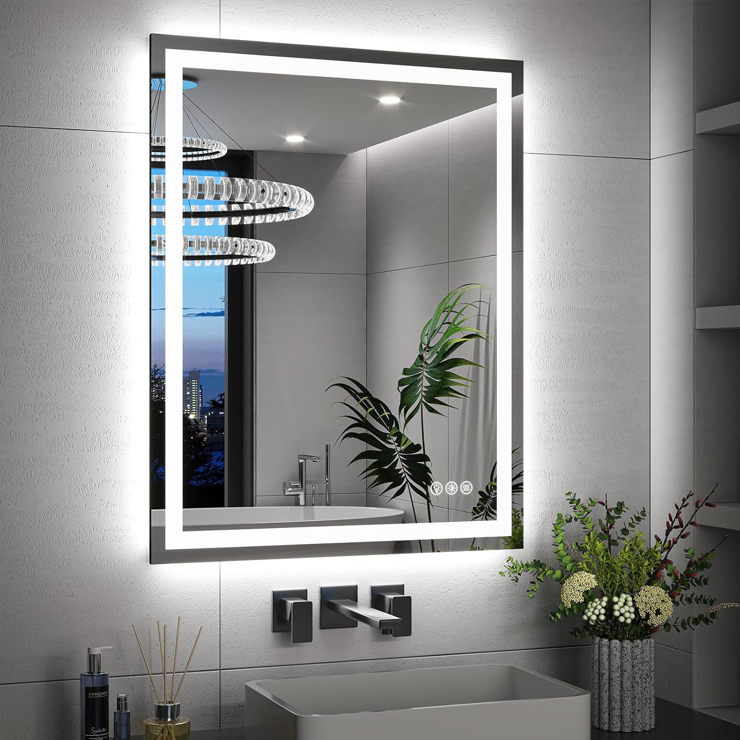 Brightify LED Bathroom Mirror 28x36 Dual Lighting