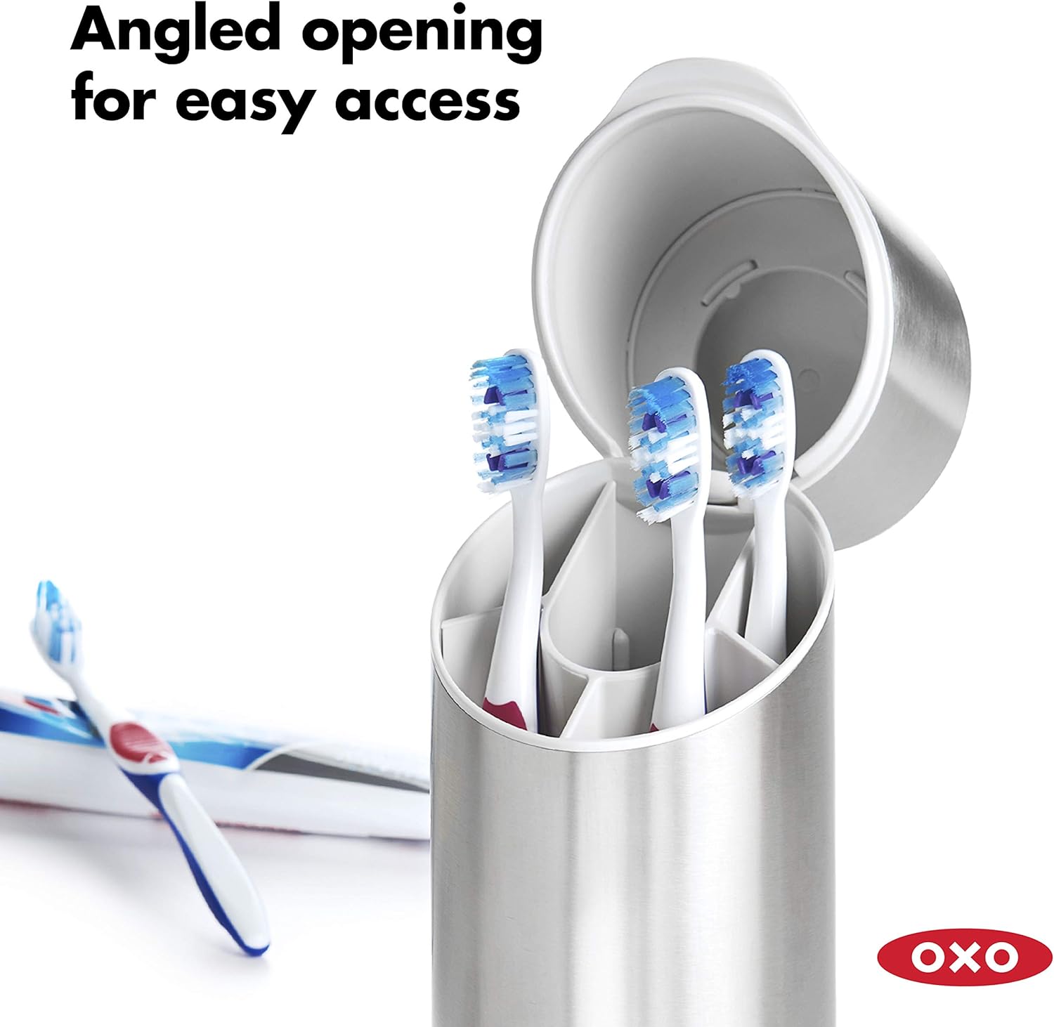 OXO Good Grips Toothbrush Holder with Divider