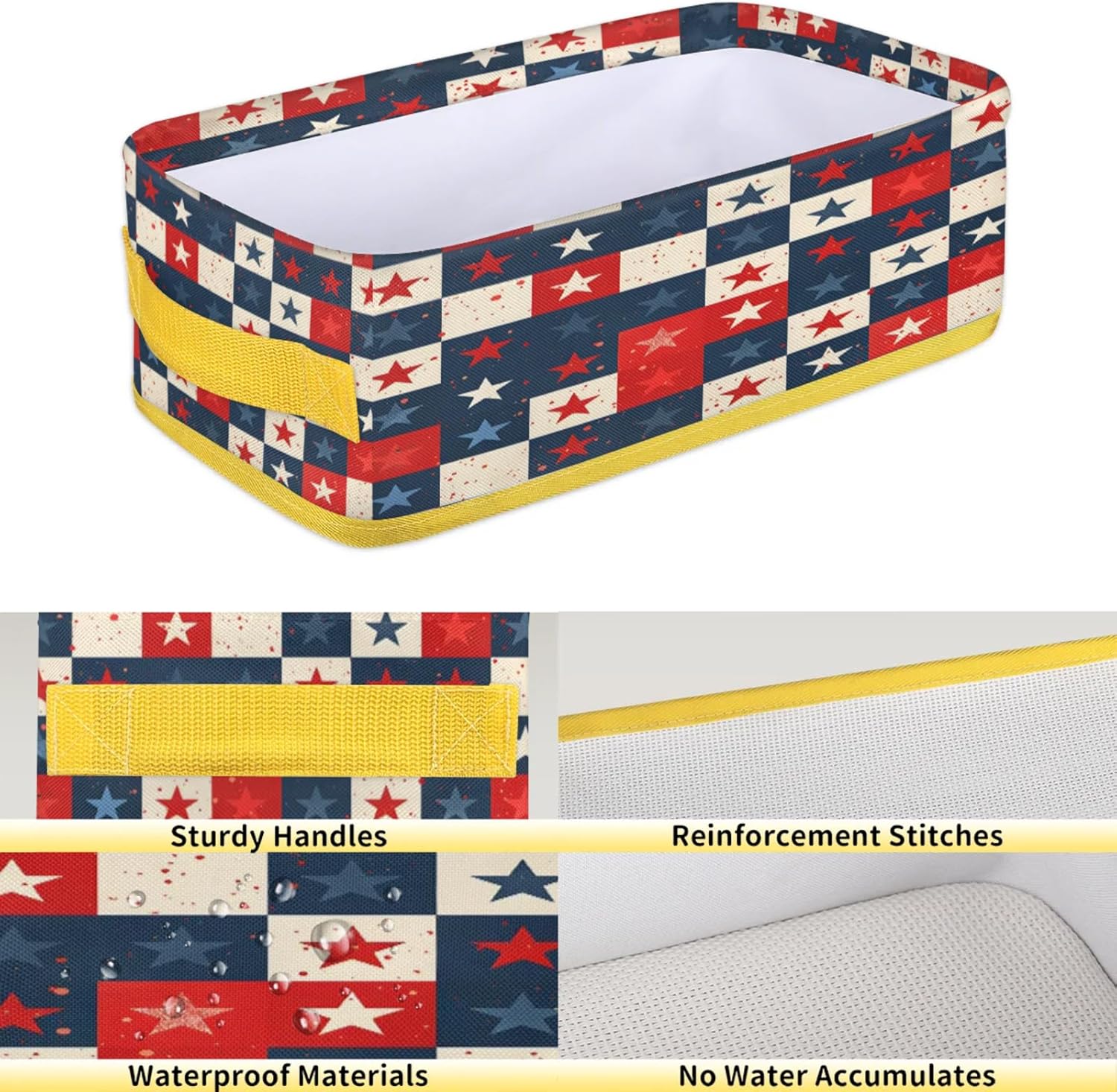 4th of July Toilet Paper Basket with Handles