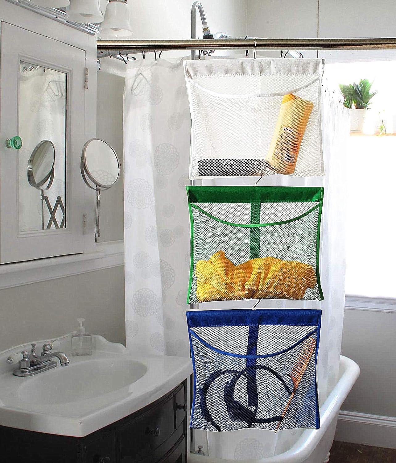 Dearjana Portable Mesh Pocket with Rotatable Hanger