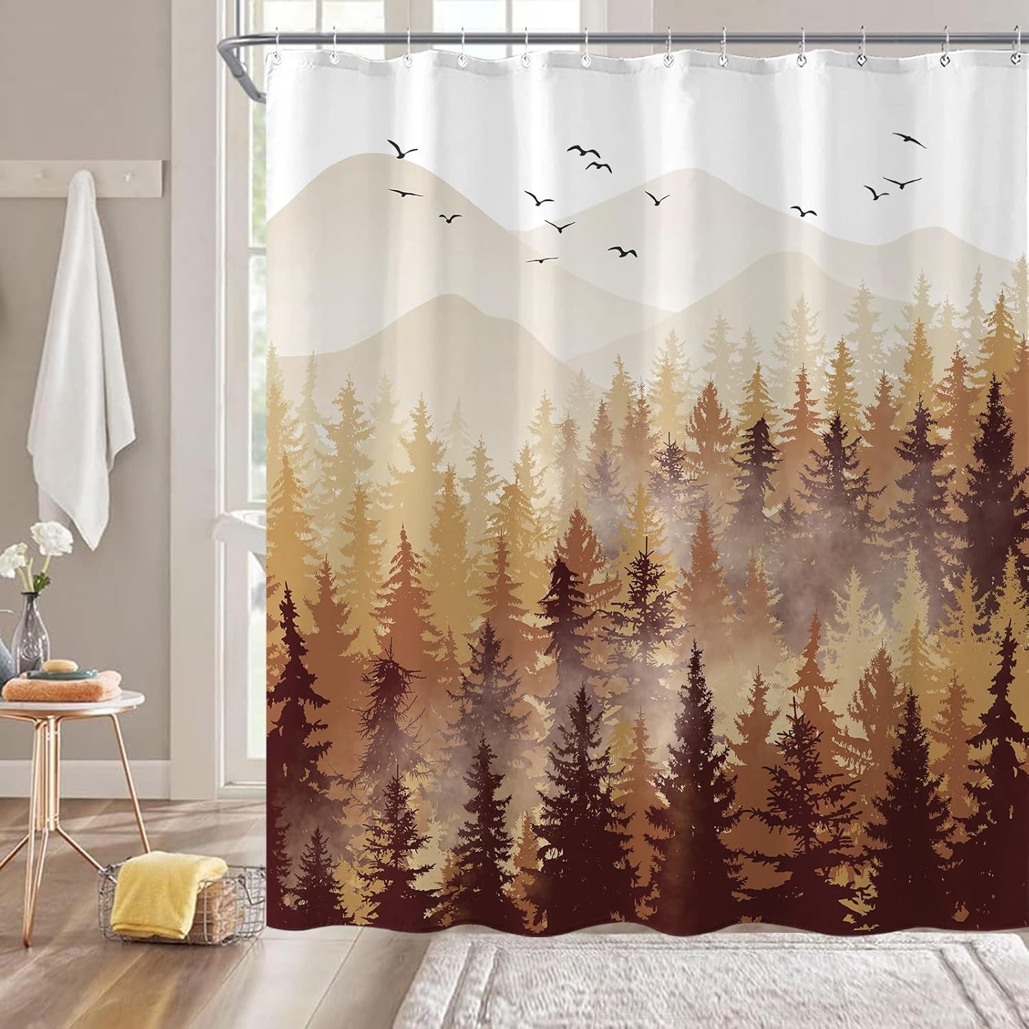 Accnicc Ombre Forest Shower Curtain 72 x 72