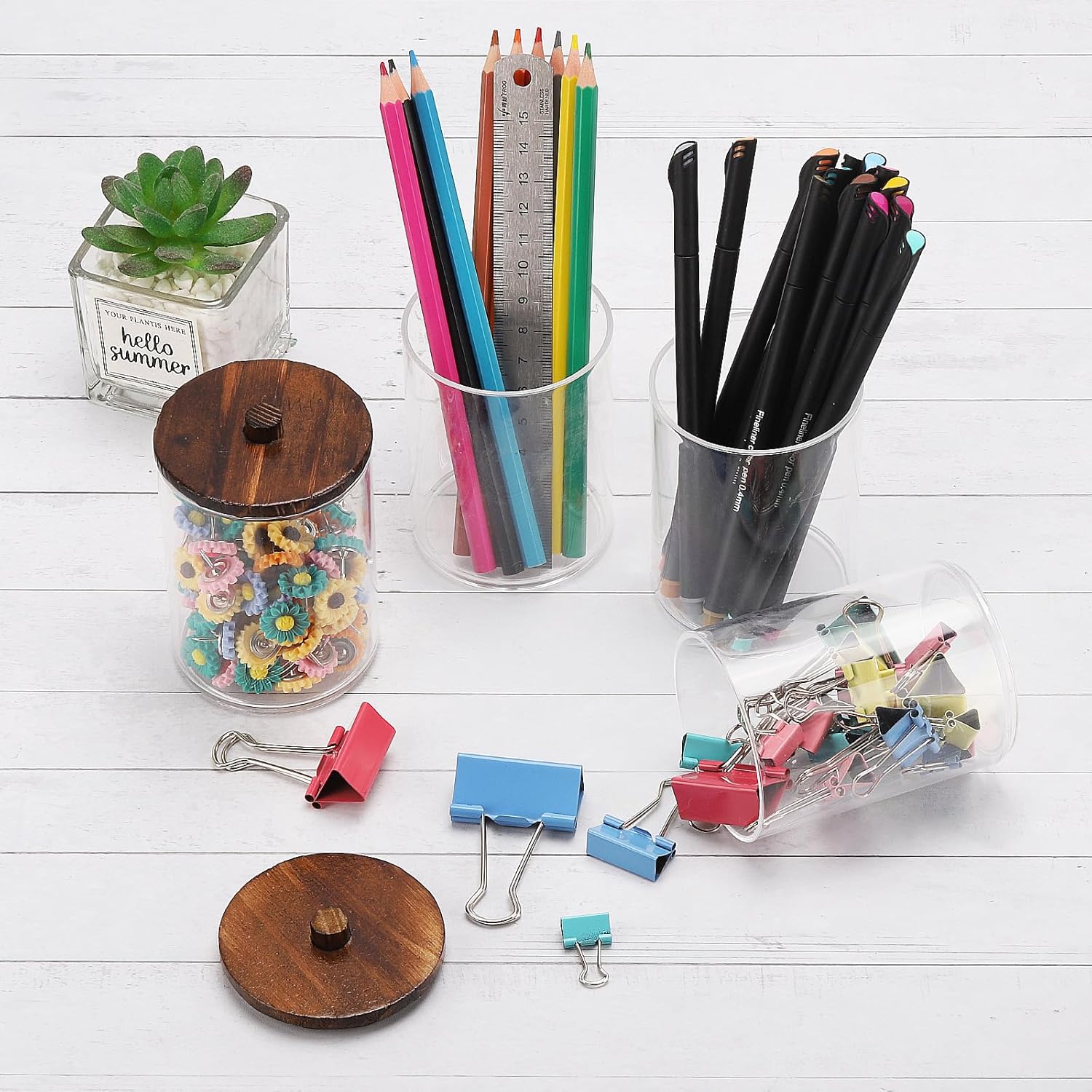 Tbestmax 4 Pack Qtip Holder Bathroom Set