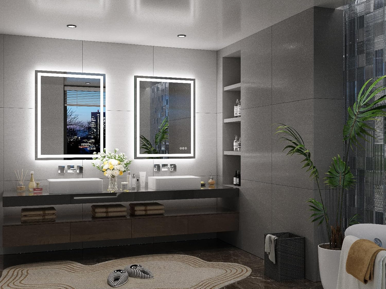 Brightify LED Bathroom Mirror 28x36 Dual Lighting