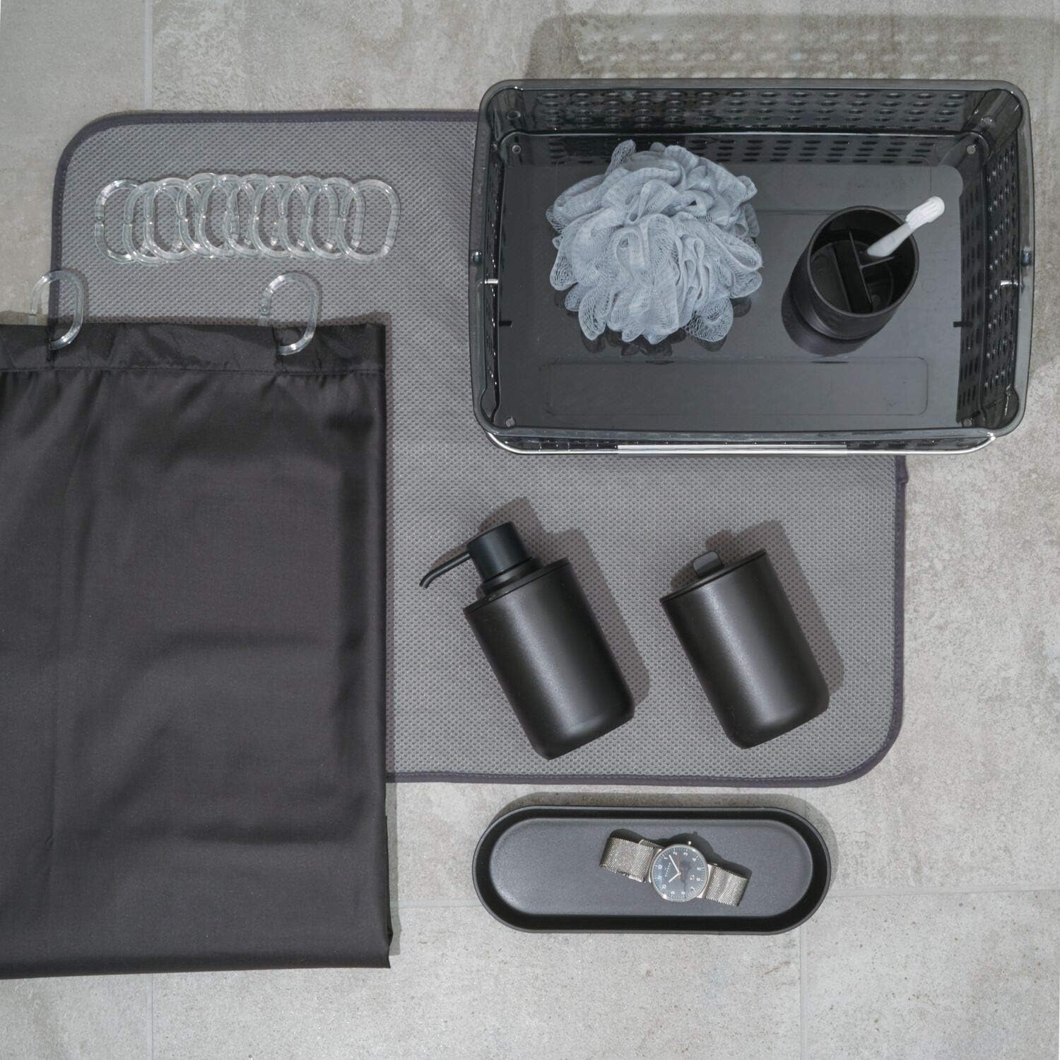 InterDesign iDesign 28737ES Cade 4-Piece Bathroom Accessory Set