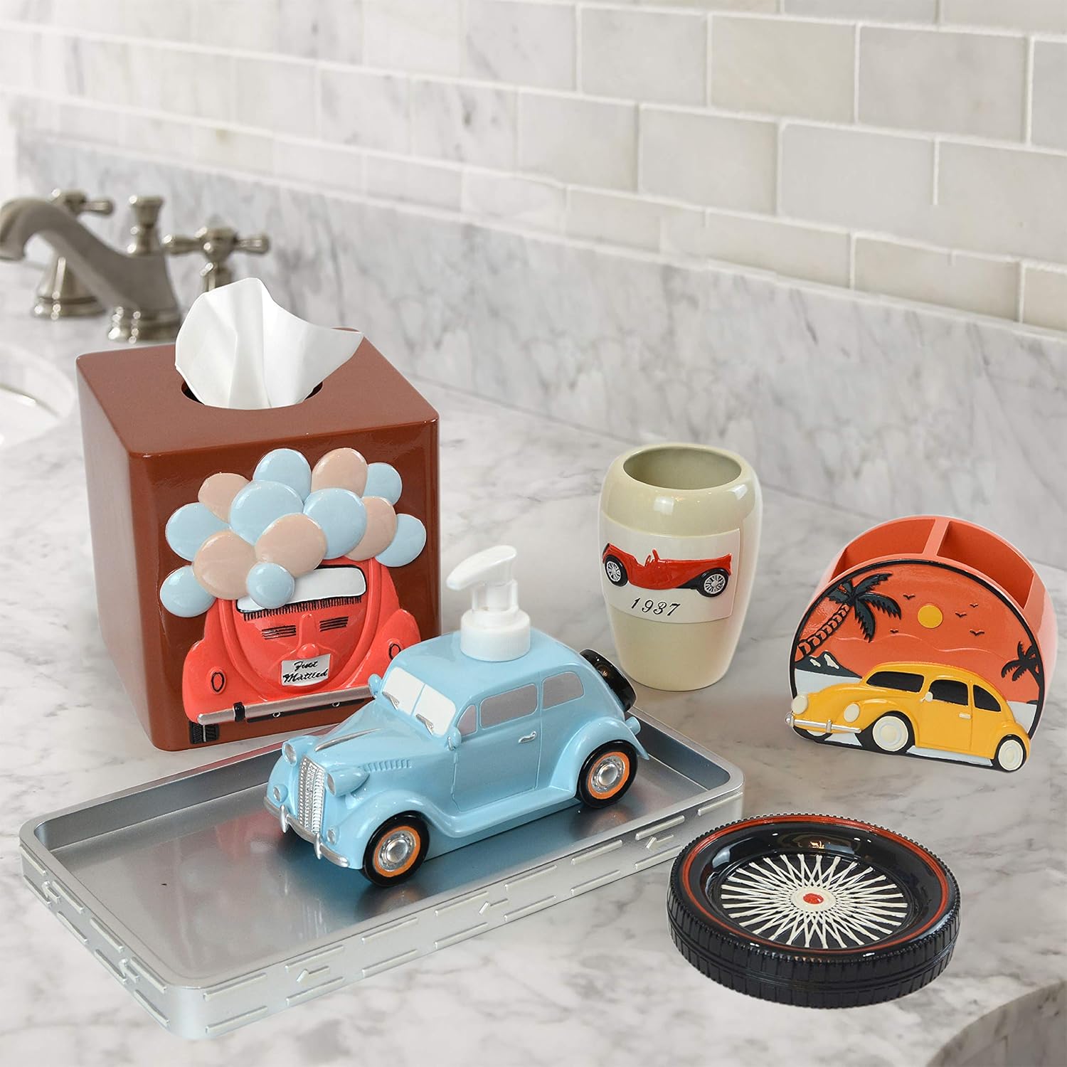 Decozen Kids Bathroom Accessory Set of 6