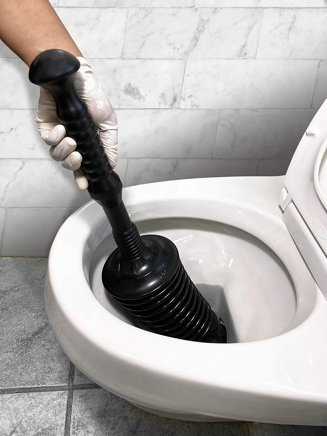Master Plunger MP1600-TB Low Flush Toilet Plunger with Tall Bucket