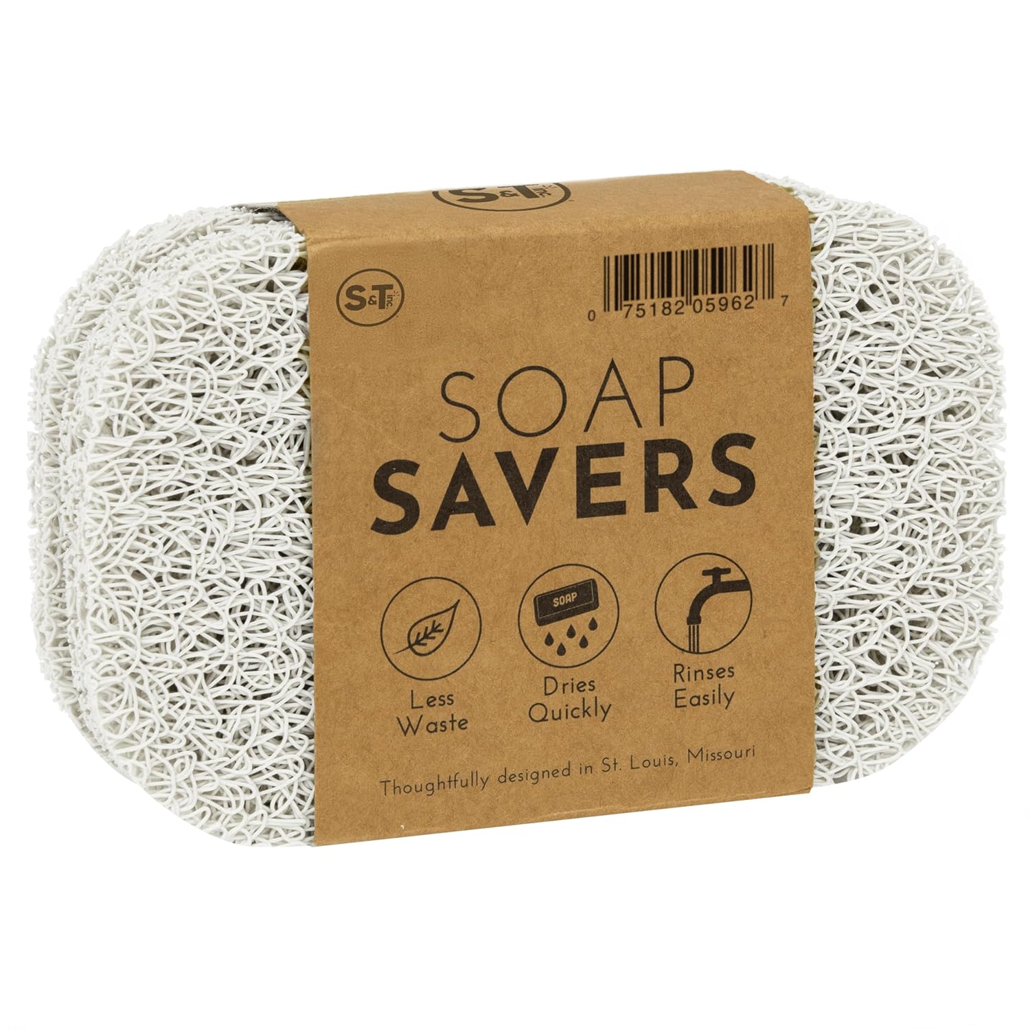 ST INC Bar Soap Holder 4 Pack White 1