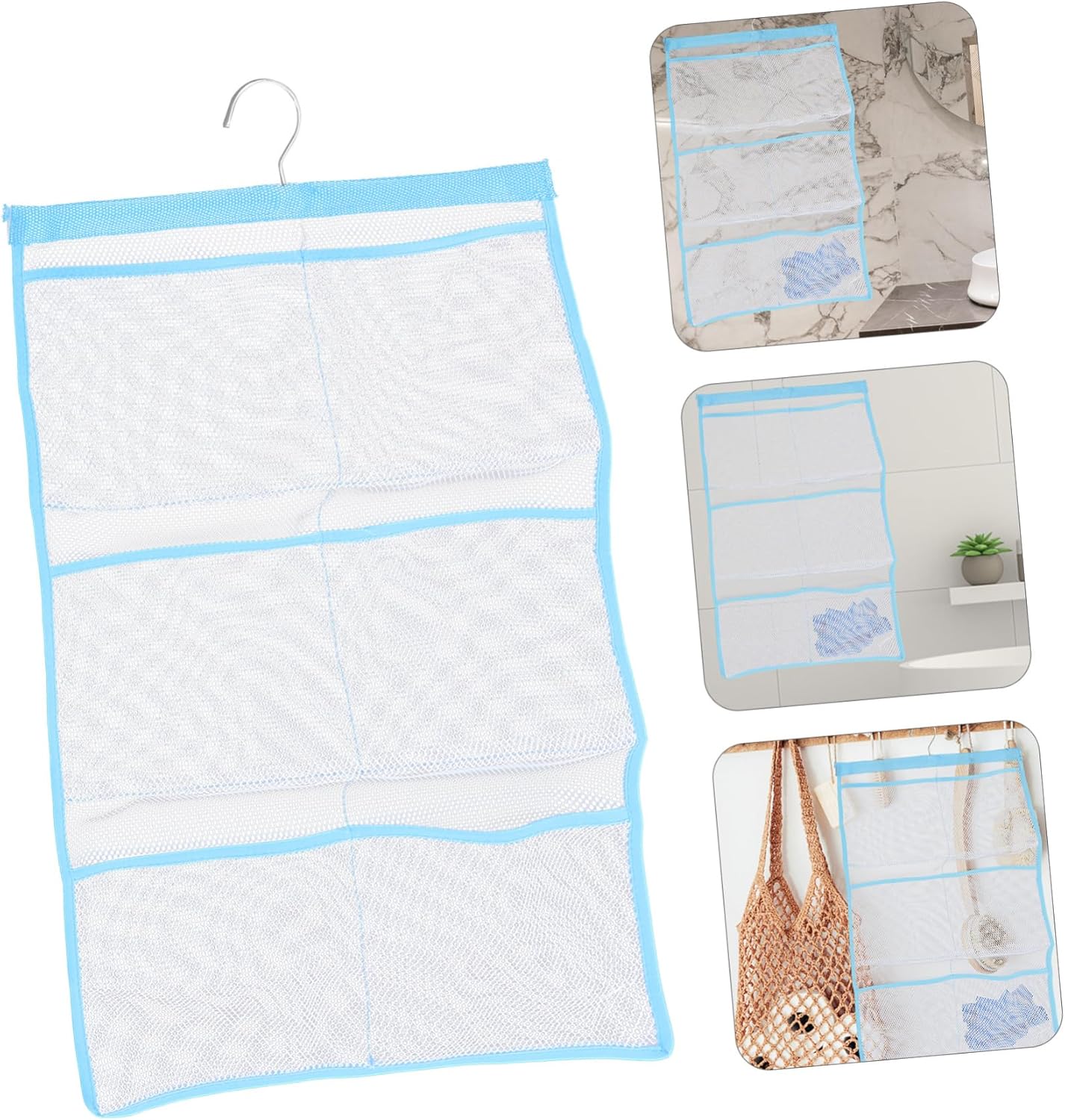 BUGUUYO 6 Pockets Mesh Shower Caddy Organizer