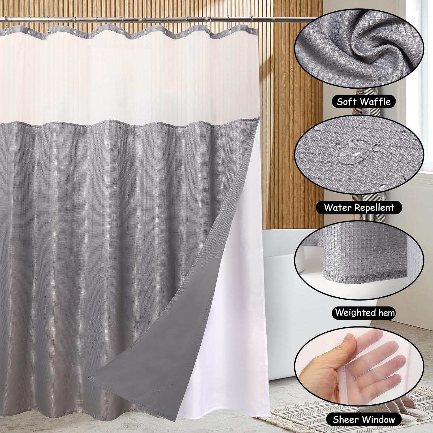 23-Piece Grey Bathroom Accessories Set - Modern Durable