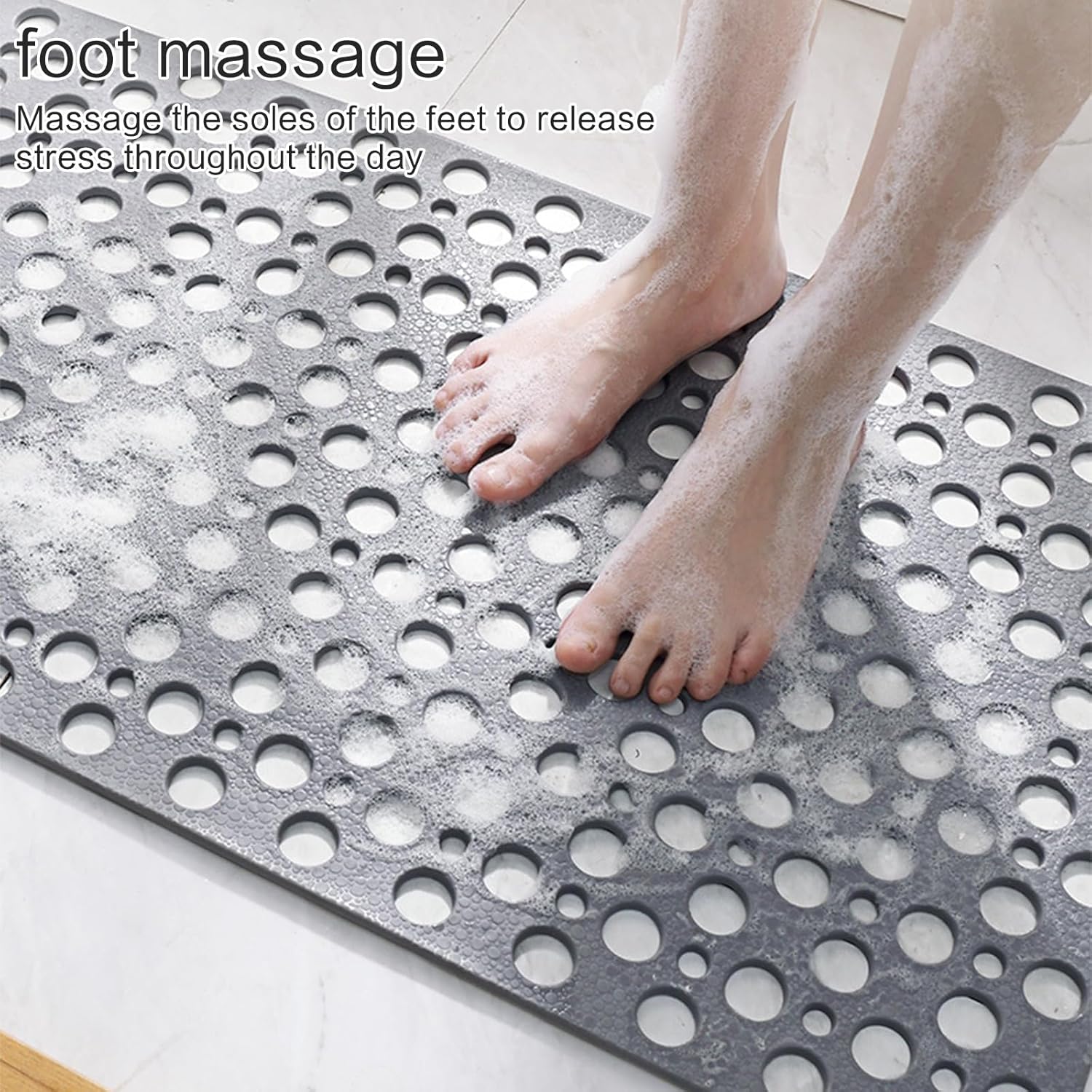 Haoyull Nonslip Waterproof Bathroom Mats with Suction Cups