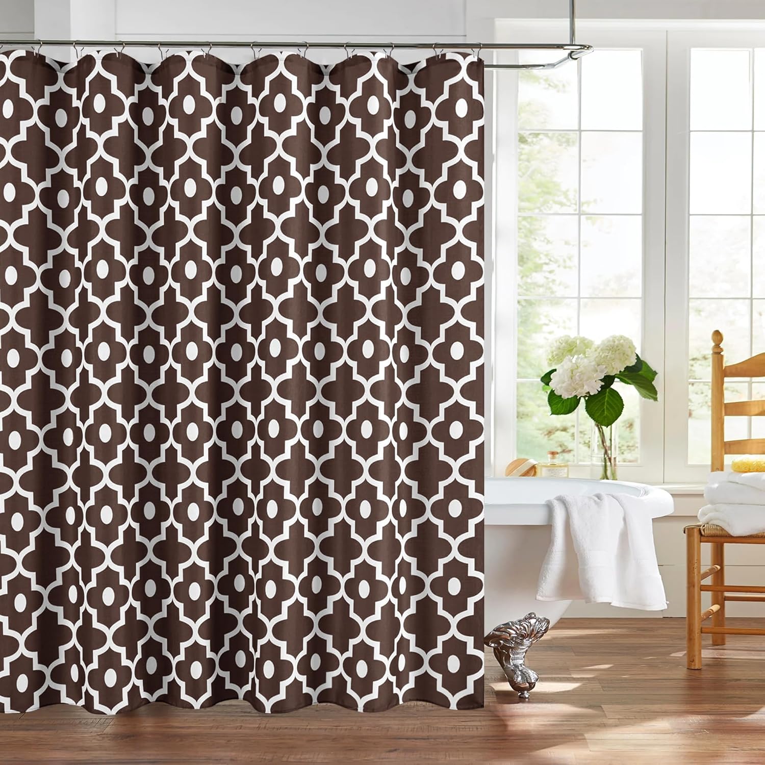 Biscaynebay Textured Brown Shower Curtain 72x72
