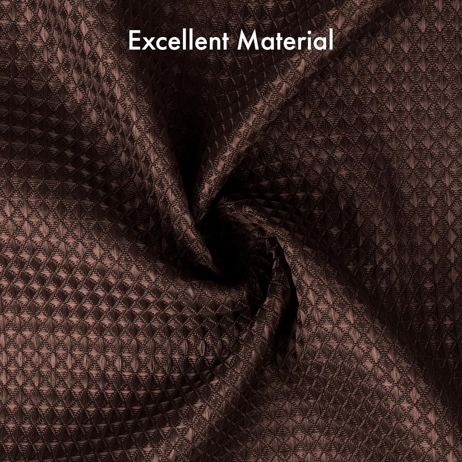 AmazerBath Brown Waffle Shower Curtain 72x72 Inches Heavy Duty 240GSM