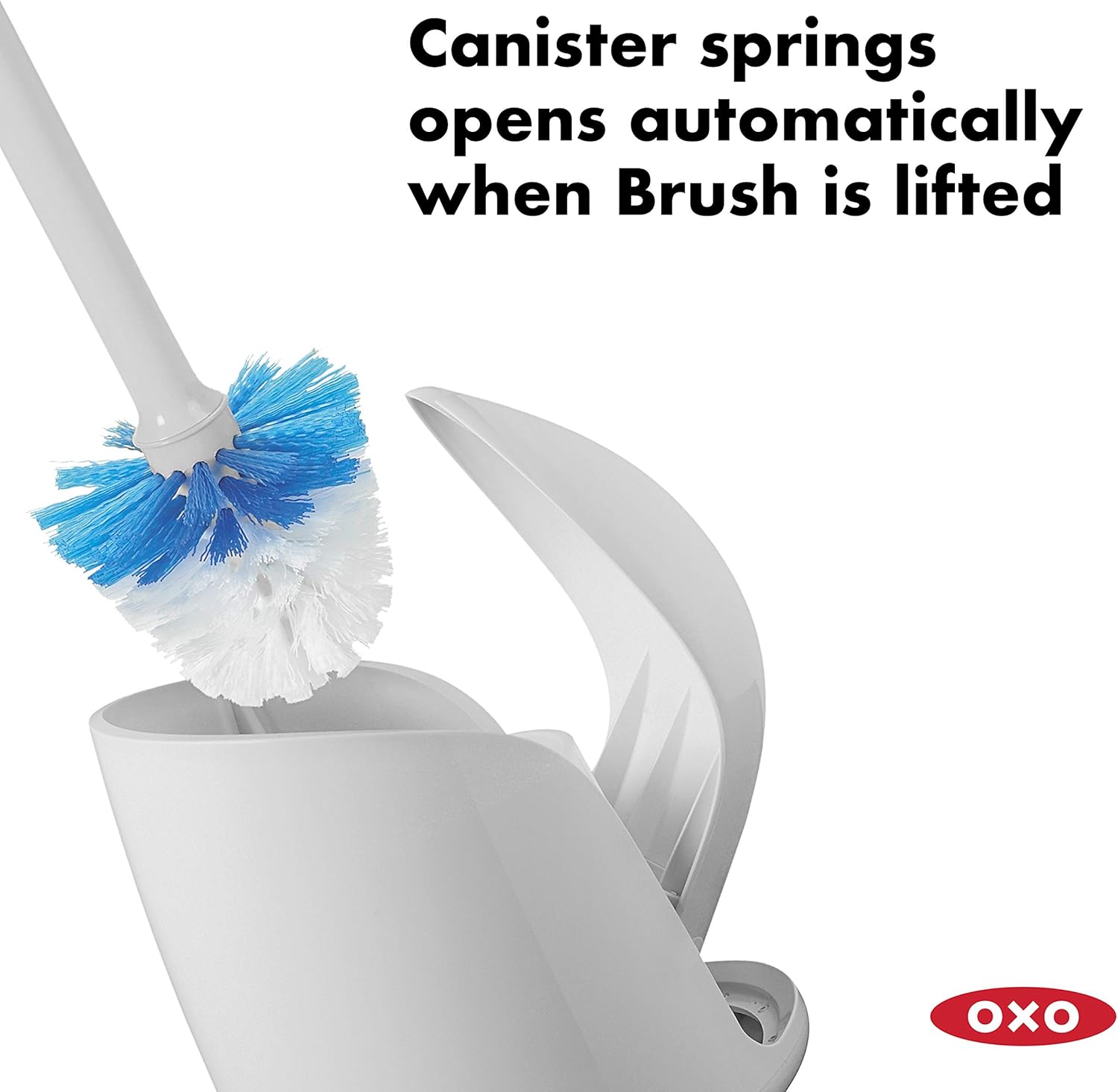 OXO Good Grips Compact Toilet Brush with Canister - Gray