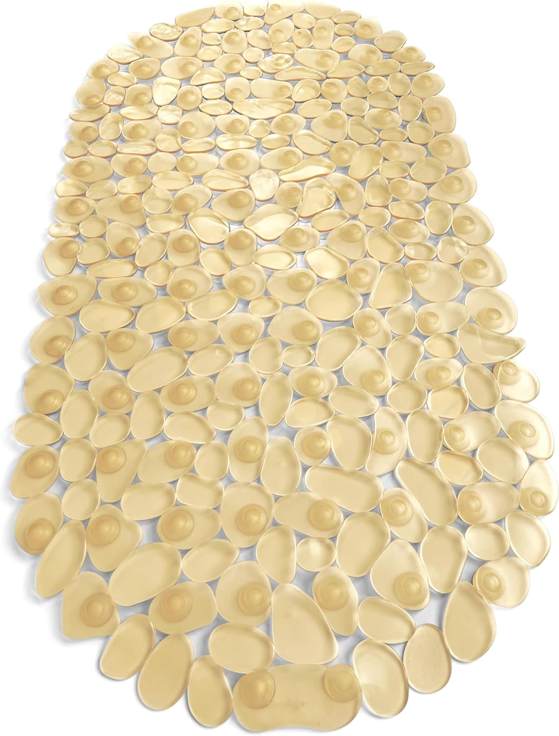 TIKE SMART Pebbles Non-Slip Bathtub Mat 27x14 Inch Oval