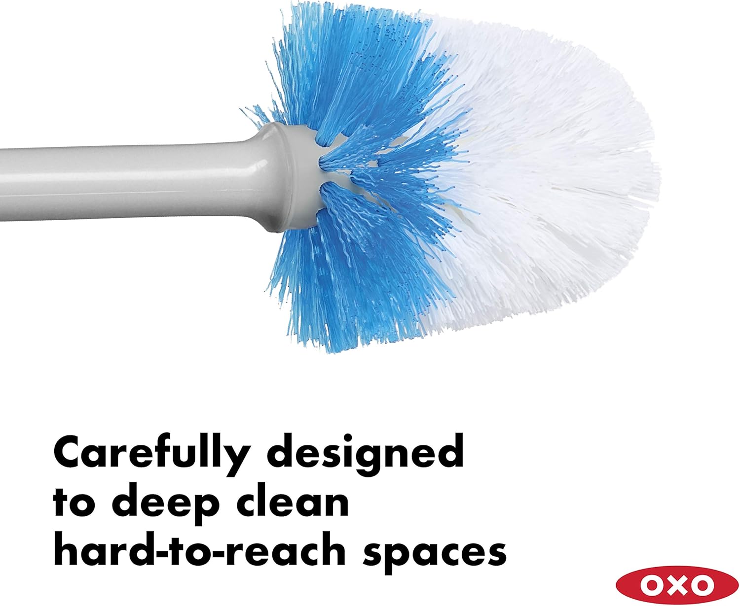 OXO Good Grips Compact Toilet Brush with Canister - Gray