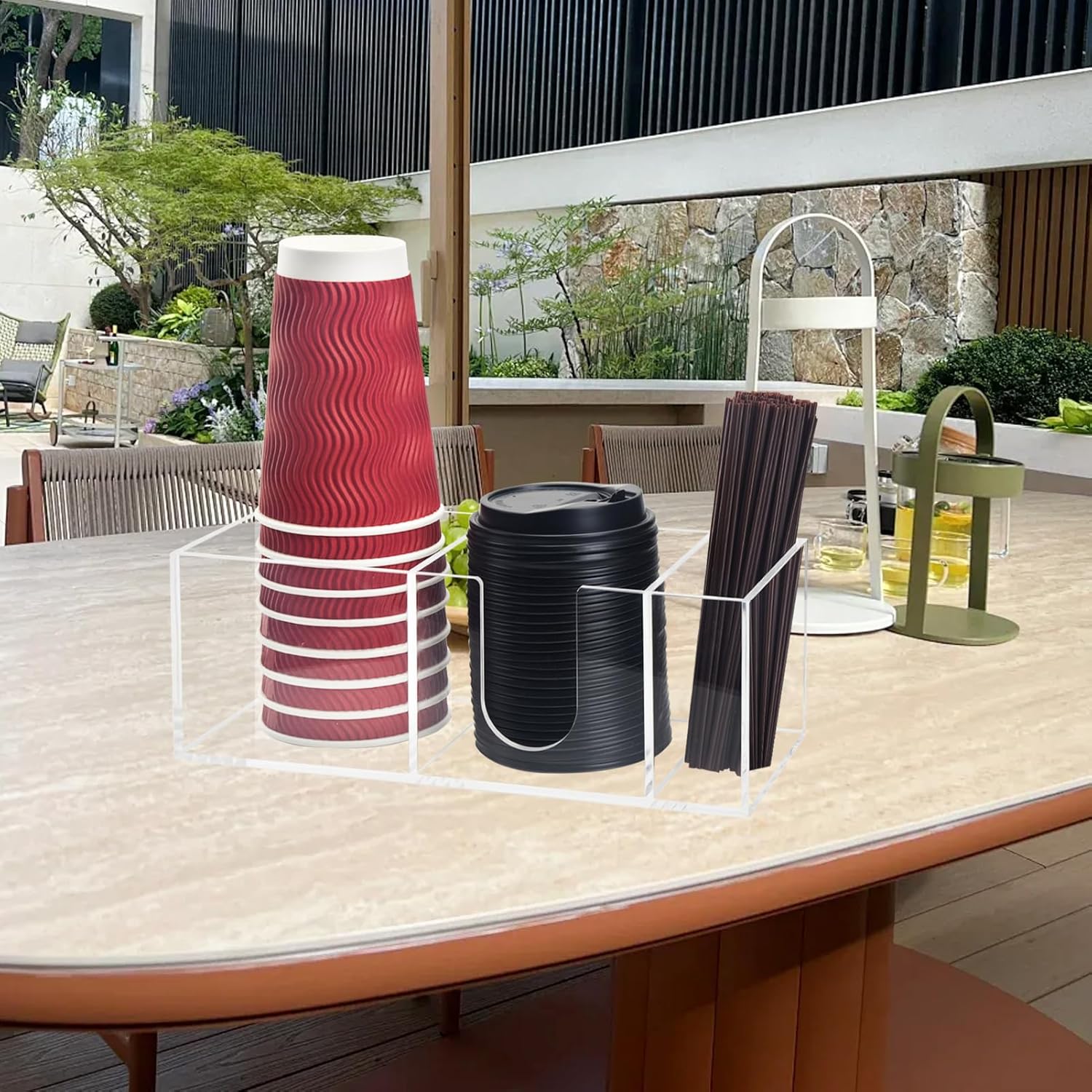 Beitiny 3 Slot Coffee Station Organizer Acrylic Holder