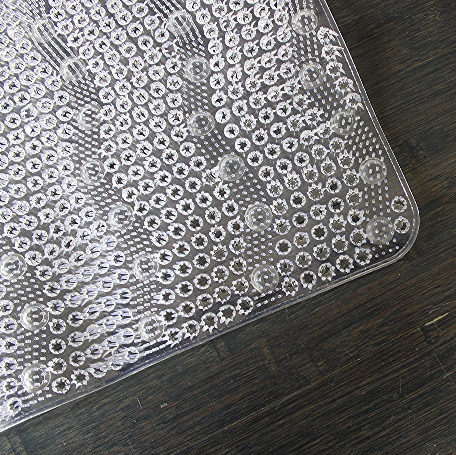 Dependable Industries Inc Velvet Grass Bath Mat 27 x 15 Clear